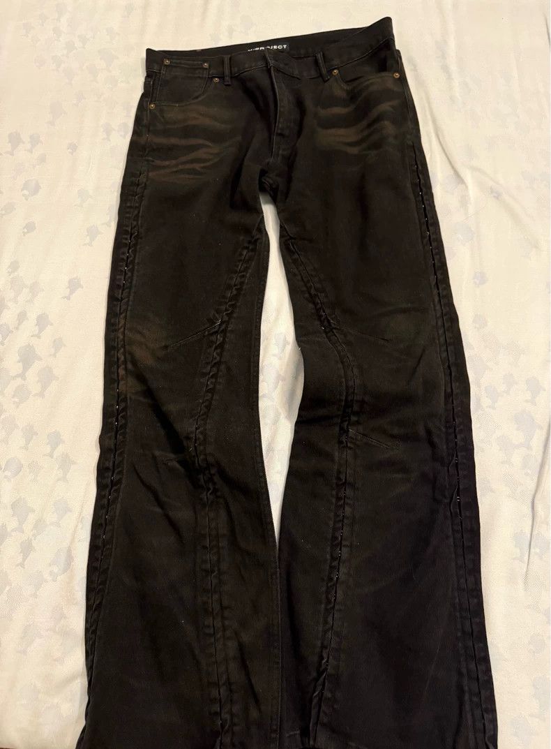 Y Project Cat Scratch Jeans Side Chain
