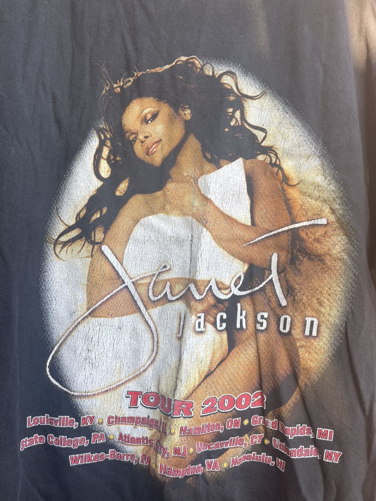 Band Tees × Vintage 2002 Vintage Janet Jackson Tour T-Shirt Size US L / EU 52-54 / 3 - 4 Thumbnail