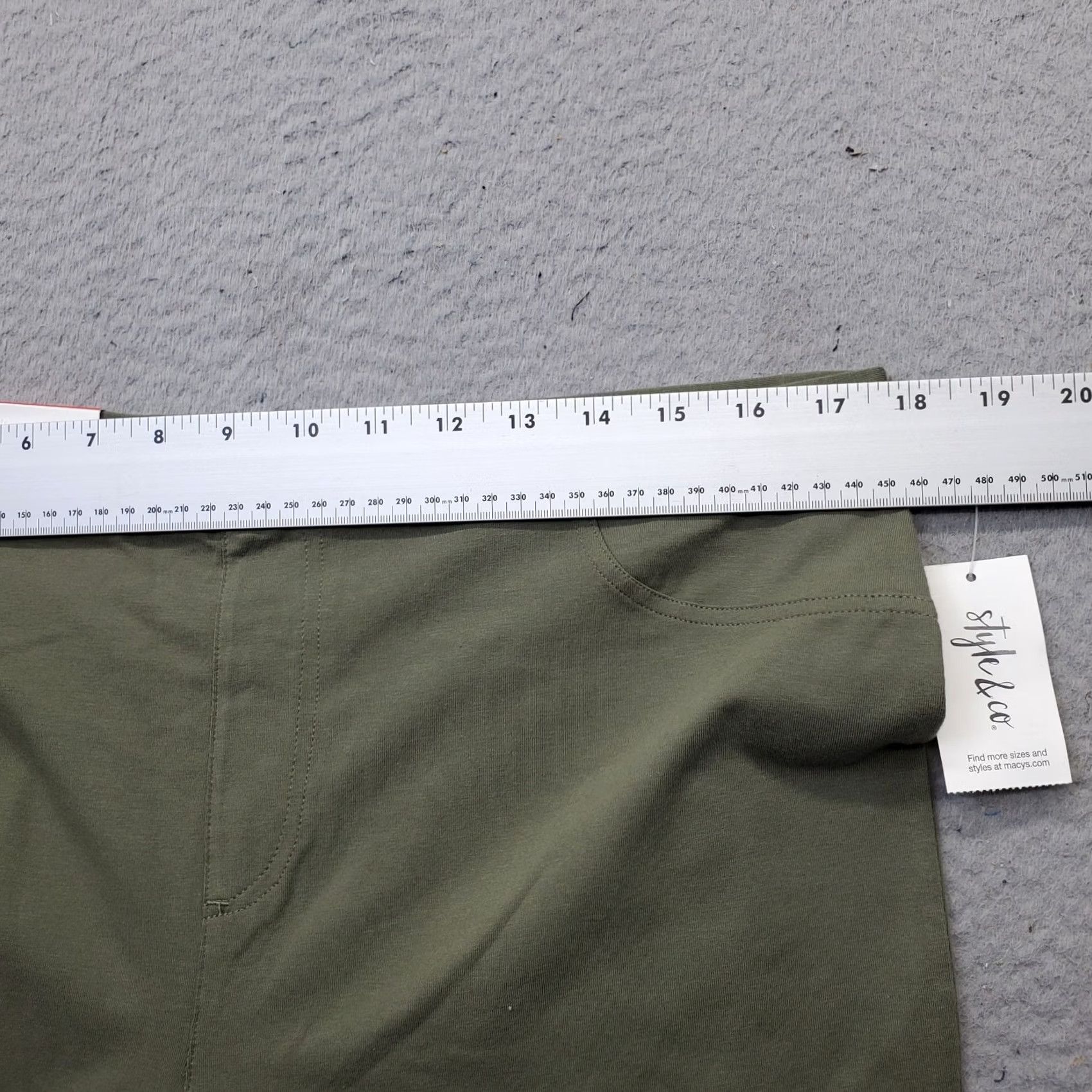 Vintage Style&co. Leggings Womens XL Green Mid-Rise Criss Cross Waistband Ankle Shirt Size 40" / US 18 - 7 Thumbnail