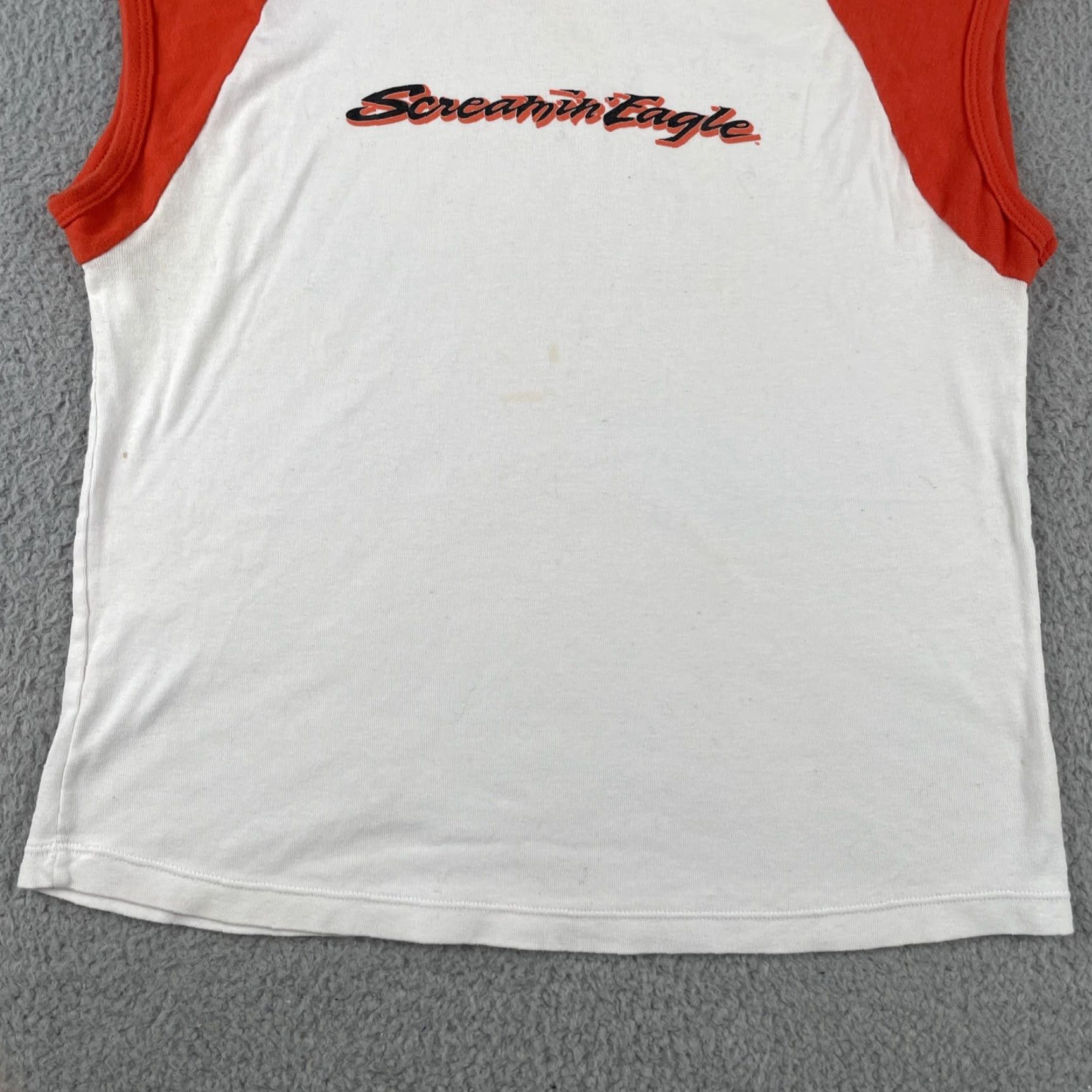 Harley Davidson VINTAGE Harley-Davidson Women’s XL White Raglan Tank Top Shirt USA Size XL / US 12-14 / IT 48-50 - 6 Thumbnail