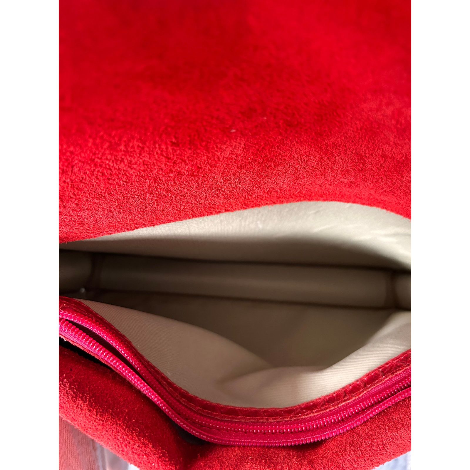 Designer Crossbody Red Women embossed Snake Leather Clutch Bag Size ONE SIZE - 11 Thumbnail