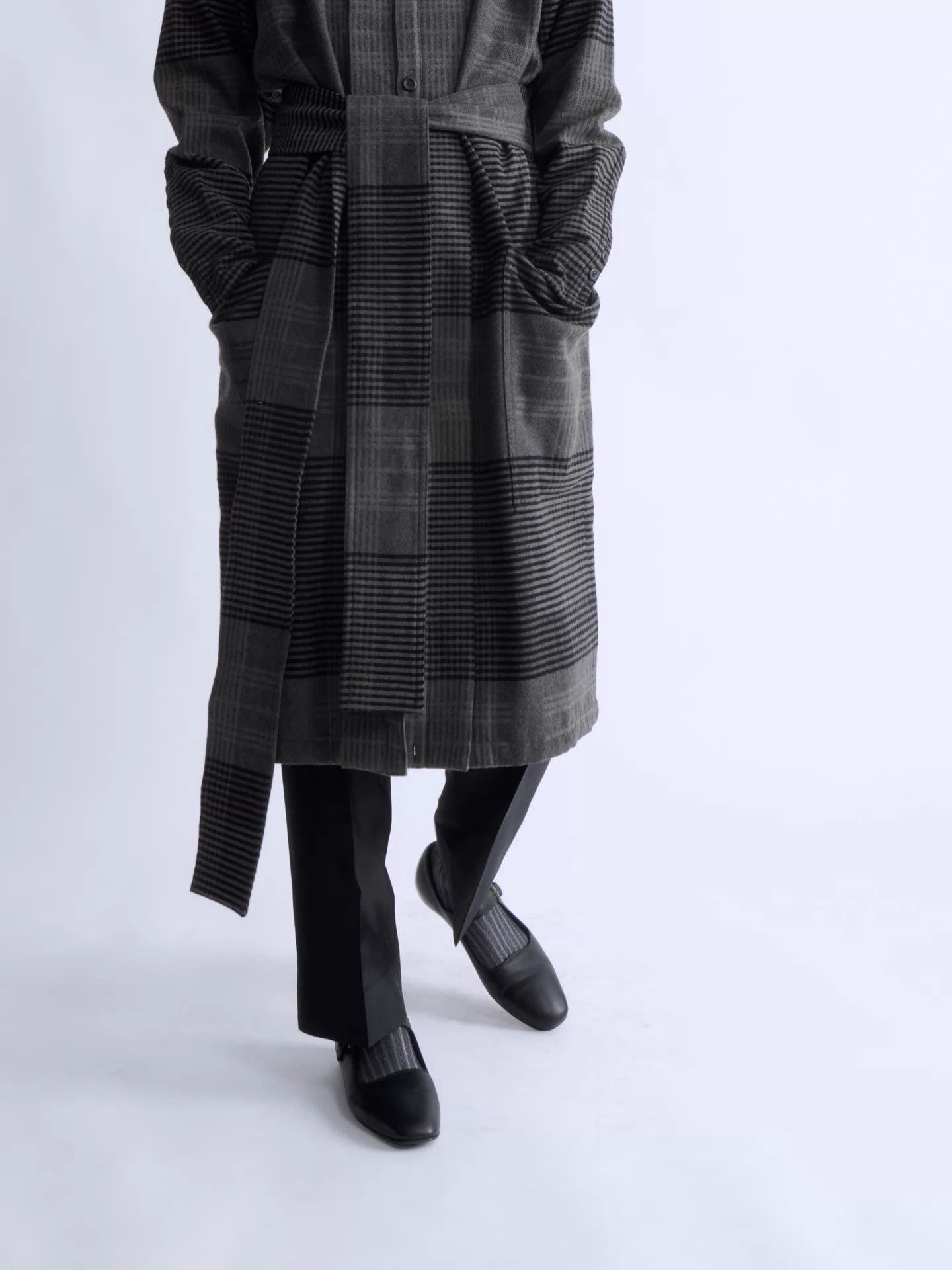 Other TAKEZO TOYOGUCHI 90s Checkered Tie-Belt Dress/Jacket Size M / US 6-8 / IT 42-44 - 6 Thumbnail