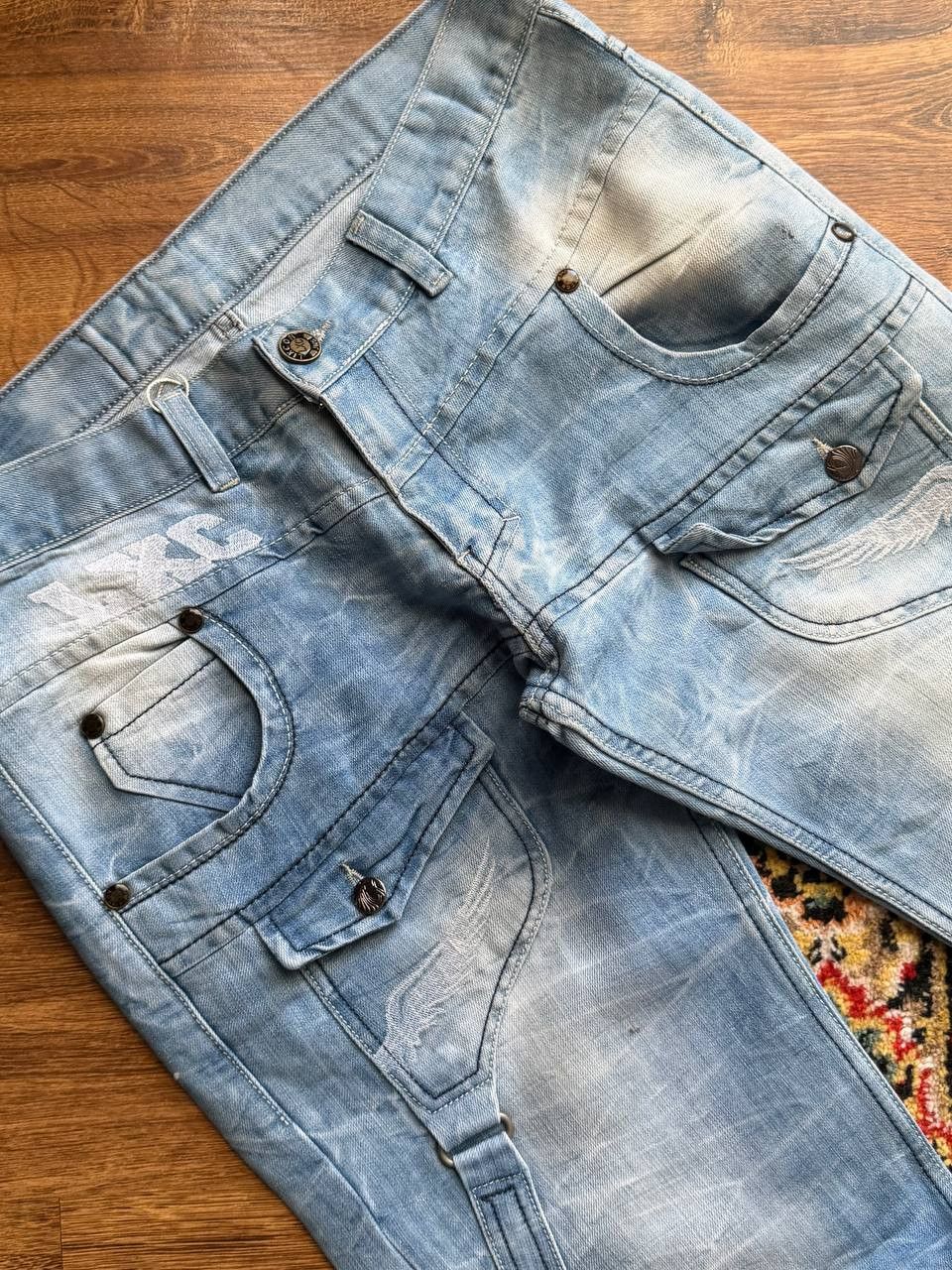 Japanese Brand Vintage 00's Flared Bootcut Baggy Balenci Style Jeans Size US 32 / EU 48 - 7 Thumbnail