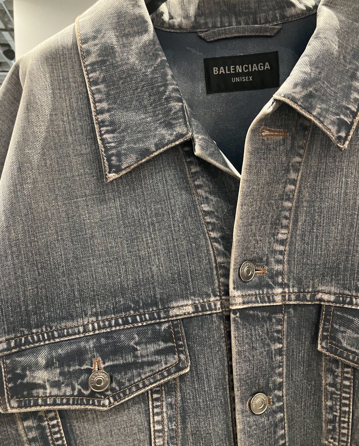 Balenciaga 🔥$10K VALUE🔥LEATHER Tromple L’Oleil Denim Jacket Size US M / EU 48-50 / 2 - 2 Thumbnail