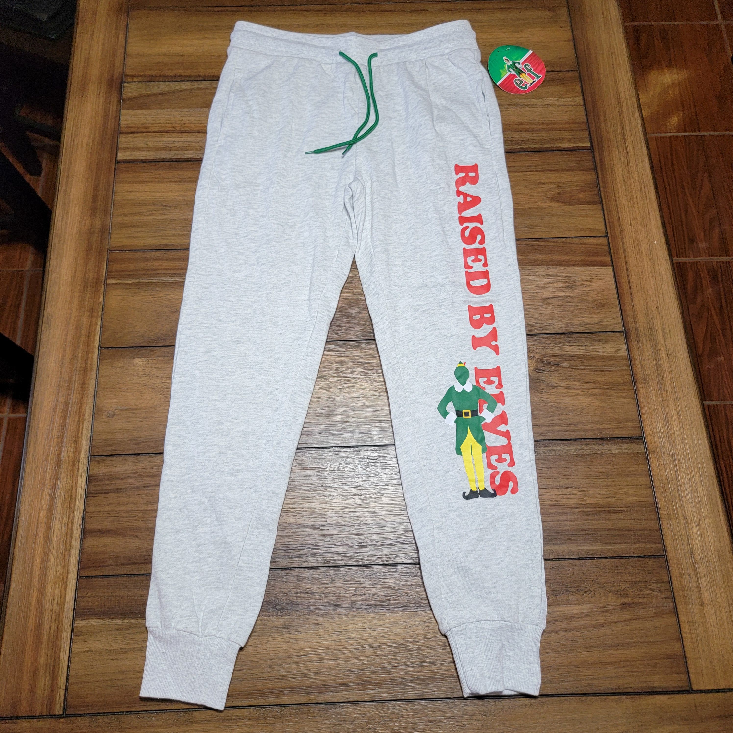 Other Elf Unisex Sweat Pants "Raised By Elves" - Size Medium NWT Size 30" / US 8 / IT 44 - 1 Thumbnail