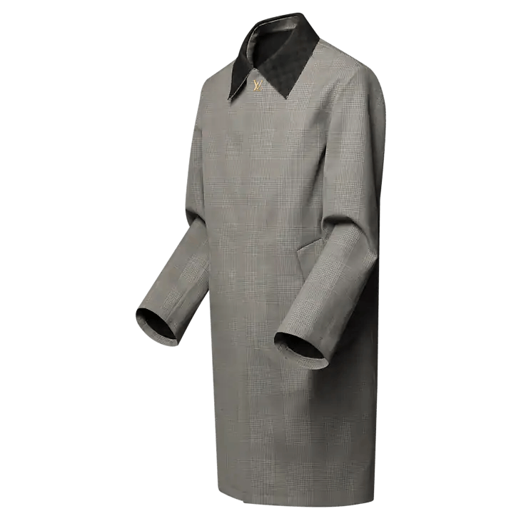 Louis Vuitton Raincoat With Damier Suede Collar Size US S / EU 44-46 / 1 - 2 Thumbnail