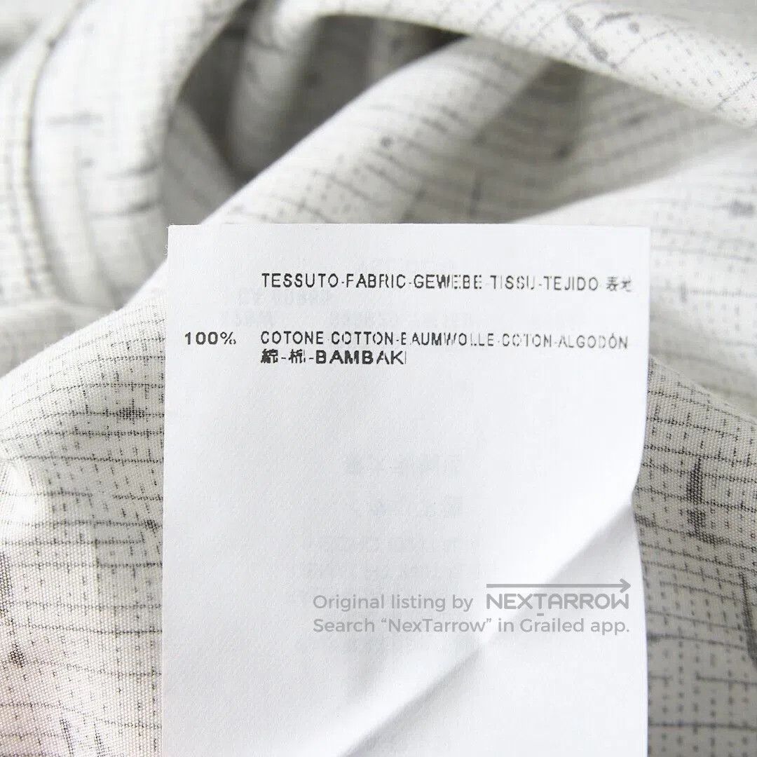 Saint Laurent Paris Saint Laurent Men's Gray Patterned Cotton Shirt. Size US M / EU 48-50 / 2 - 7 Thumbnail