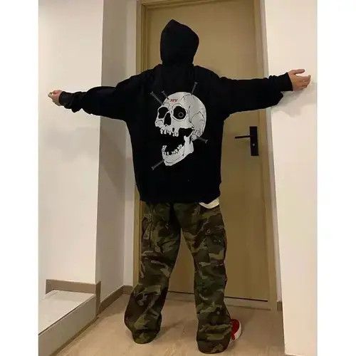 Japanese Brand × Vintage Skeleton Print Hoodies Sweatshirt Men's Size US M / EU 48-50 / 2 - 3 Thumbnail