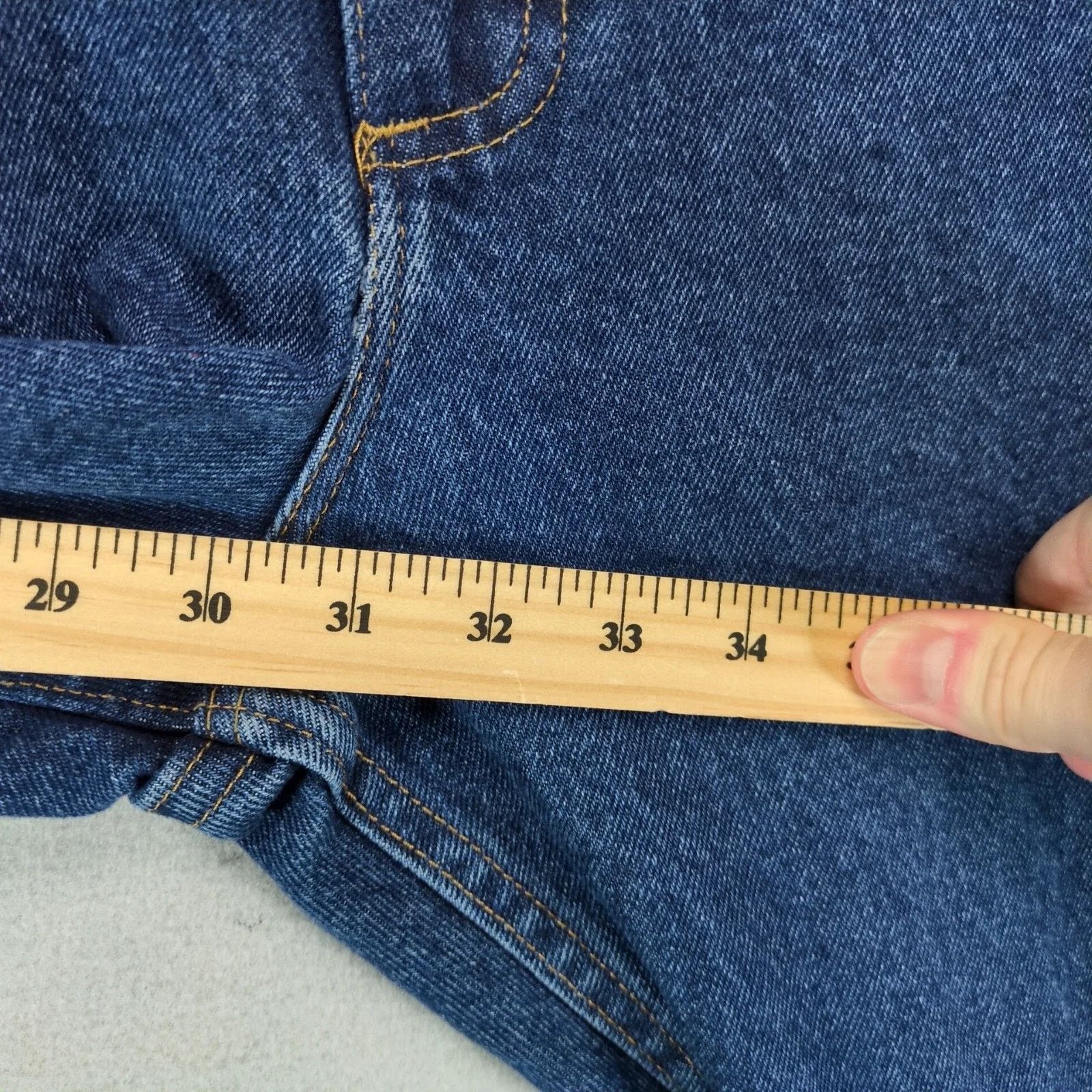 Wrangler Wrangler Relaxed Fit Jeans Men's 44x30 100% Cotton Dark Wash Size US 44 / EU 60 - 7 Thumbnail
