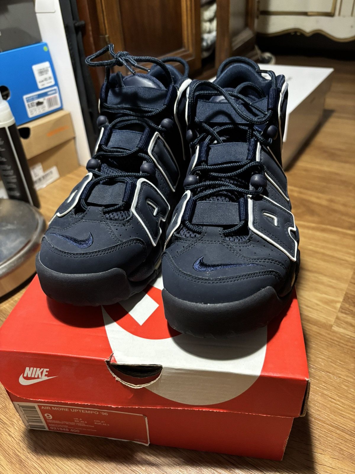 Nike Nike More Air Uptempo - obsidian Size US 9 / EU 42 - 8 Thumbnail