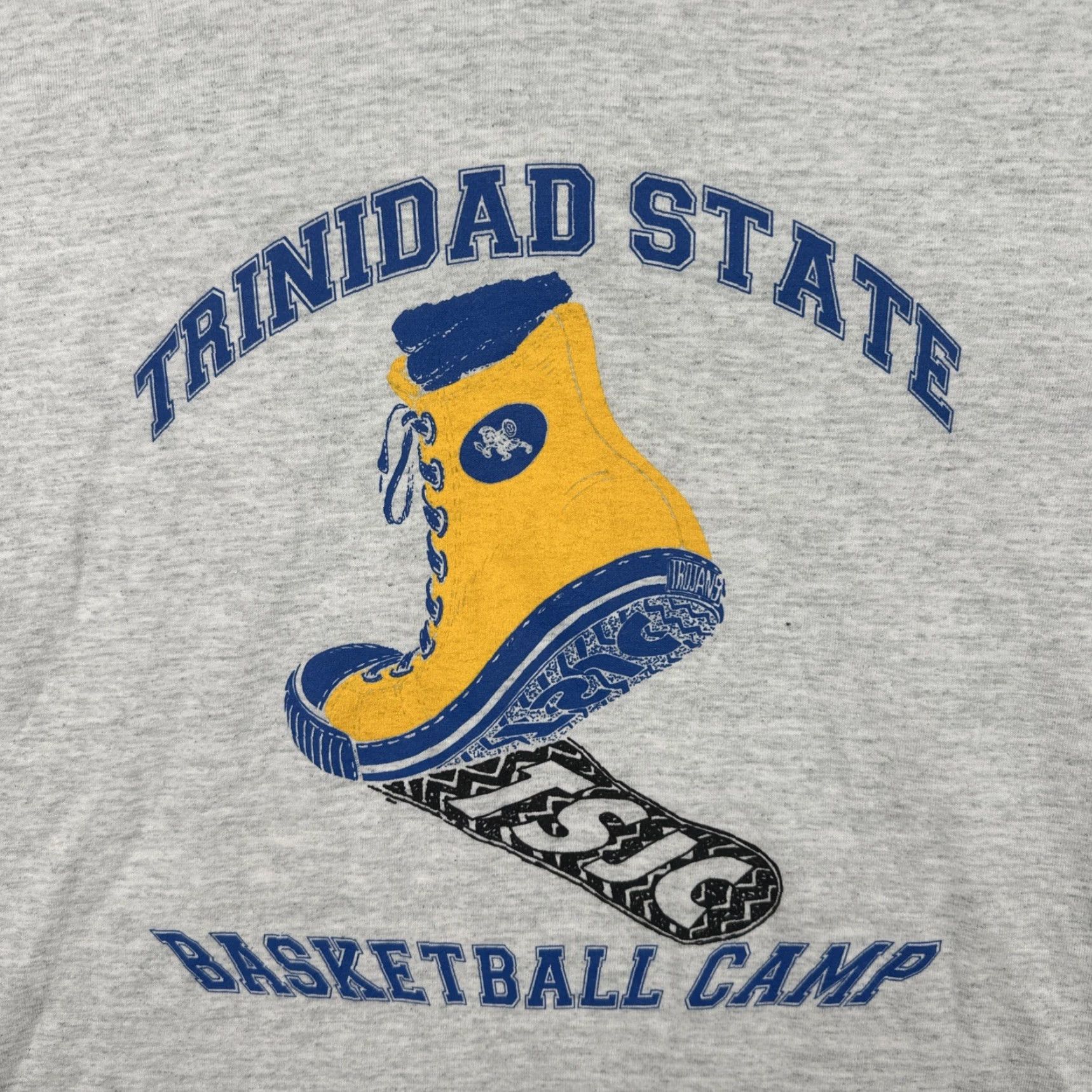 Vintage VINTAGE Screen Stars Best Shirt Gray S Trinidad State Basketball Camp Stars Stitch Graphic Print Crew Neck Short Sleeve Mens Size US S / EU 44-46 / 1 - 6 Thumbnail