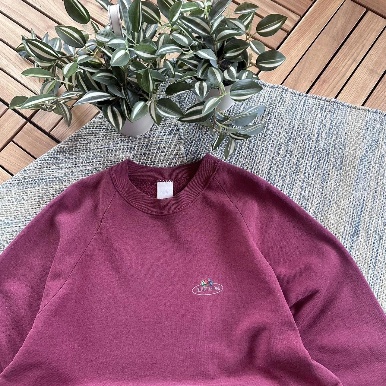 Fruit Of The Loom Vintage 90s Retro Blank Fruit Of The Loom Baggy Sweatshirt Size US L / EU 52-54 / 3 - 3 Thumbnail
