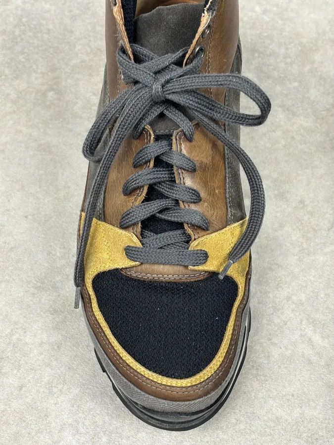 Dries Van Noten Dries Van Noten Mustard Leather Hiking Sneakers Size US 10 / EU 43 - 10 Thumbnail