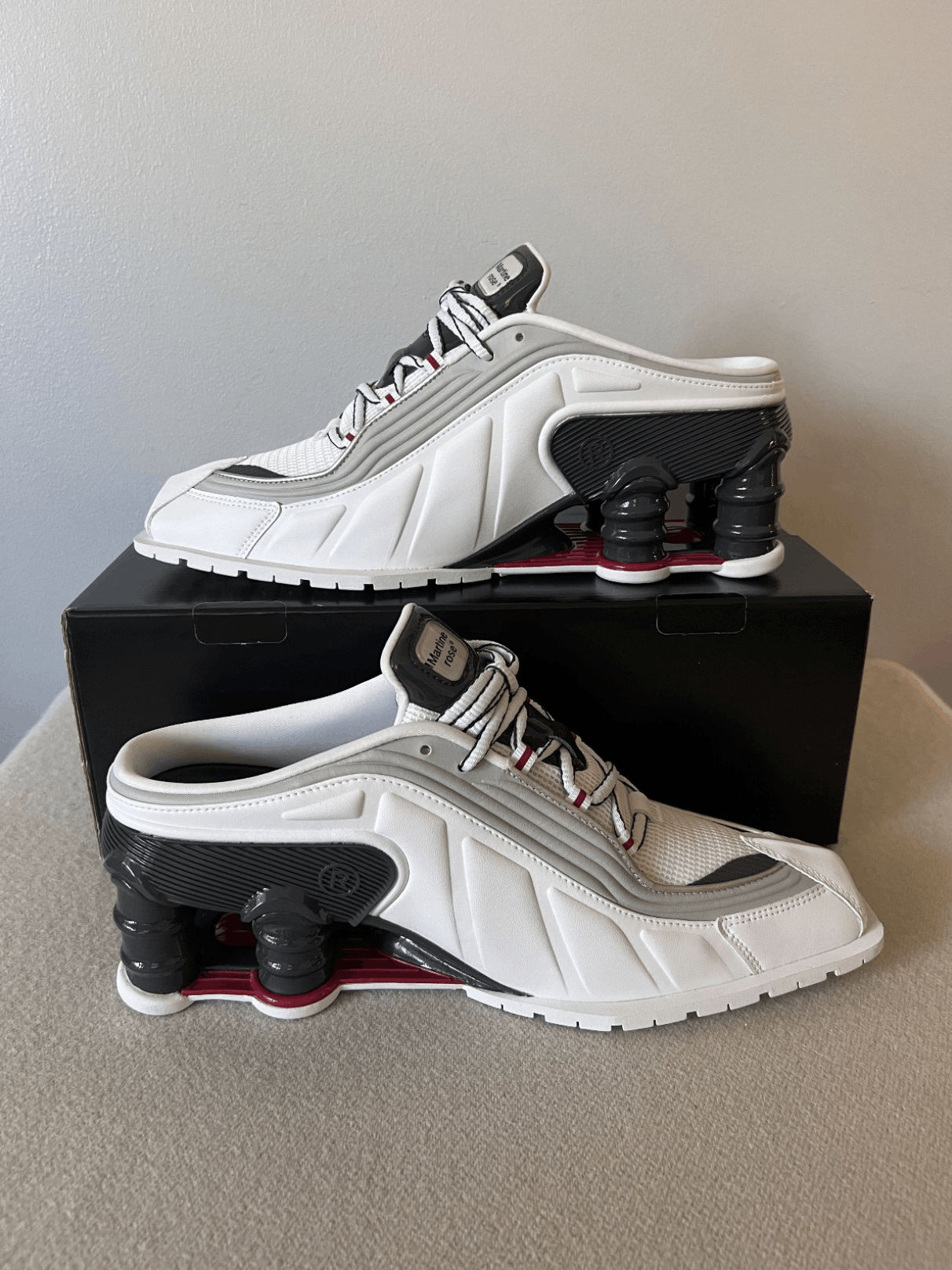 Martine Rose × Nike Martine Rose Nike Shox MR4 Mule in White Size US 14 / EU 47 - 3 Thumbnail