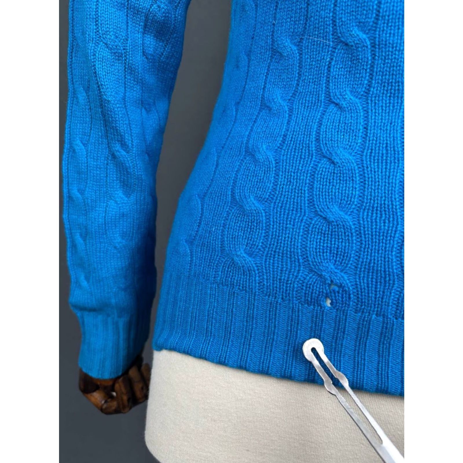 Ralph Lauren Ralph Lauren Womens Knit Sweater Size M Blue Cashmere Long Sleeve Slim Fit Size M / US 6-8 / IT 42-44 - 7 Thumbnail
