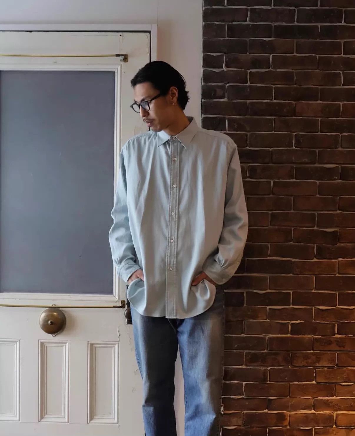 A.PRESSE A.PRESSE Long Sleeve Double Weave Twill Shirt White 26ss 2 Size US M / EU 48-50 / 2 - 3 Thumbnail