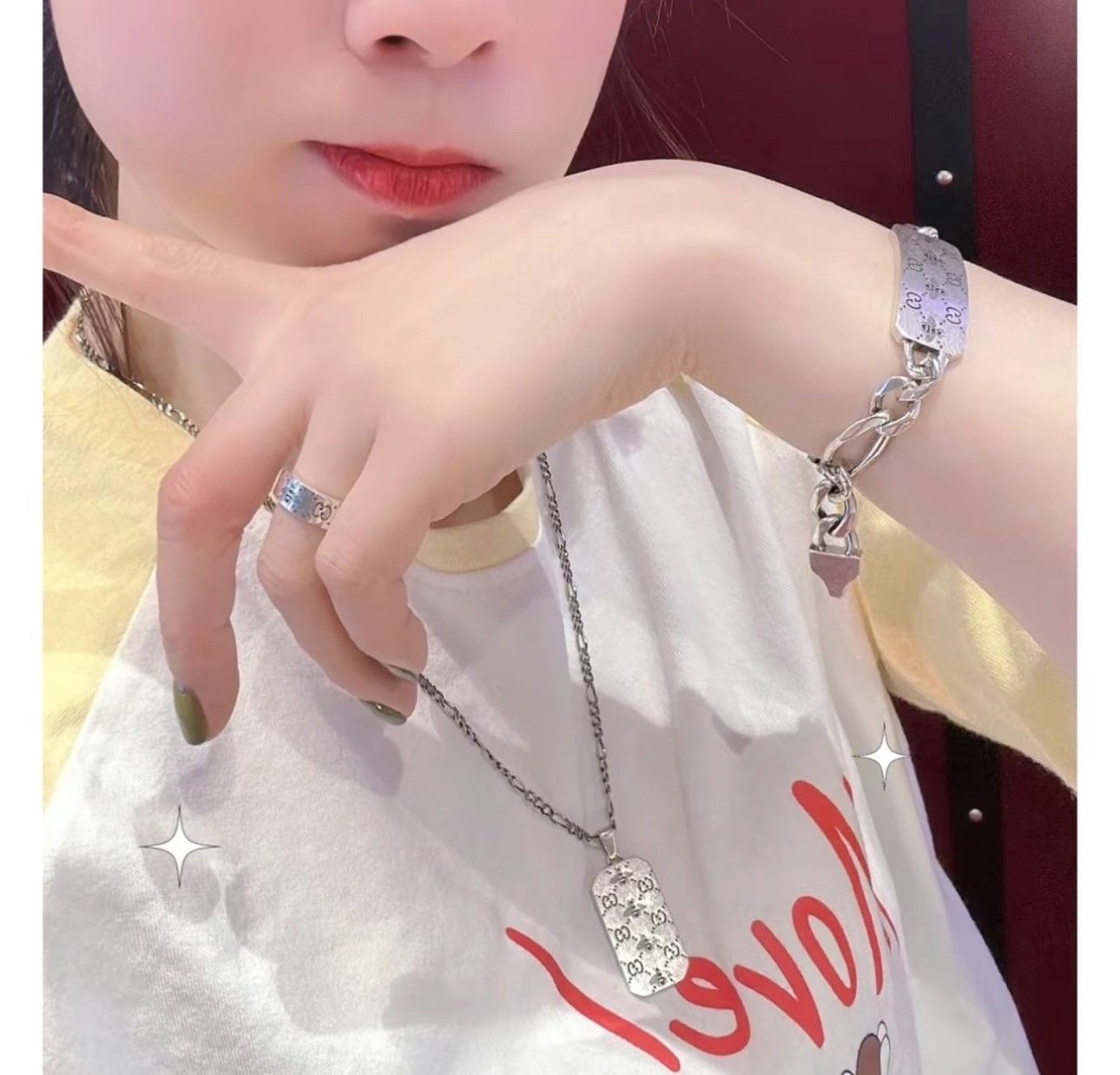 Gucci Gucci's new double g silver bracelet 2501-Nextarrow Size ONE SIZE - 9 Thumbnail