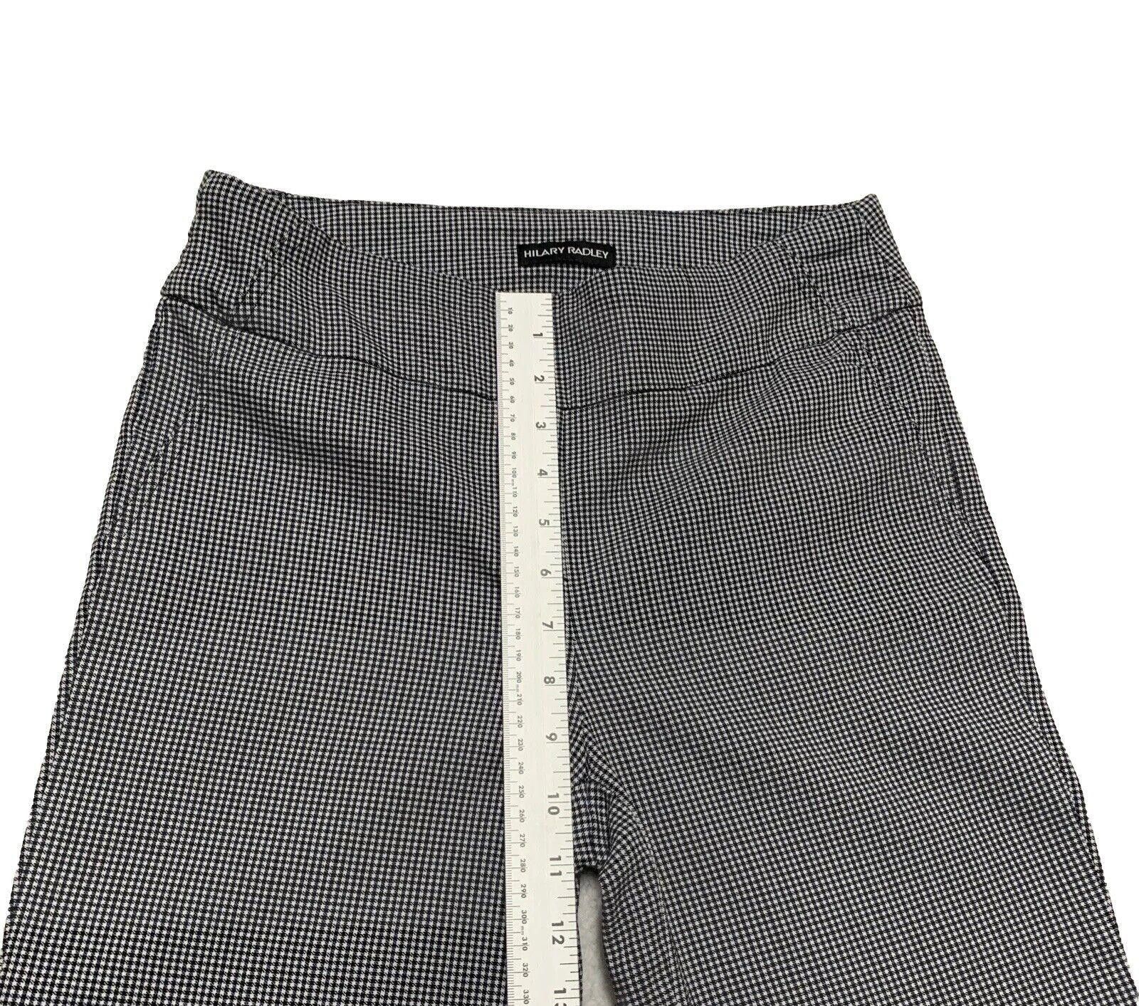 Other Hilary Radley Women's S/CH Black White Gingham Pull-On Pants Size 28" / US 6 / IT 42 - 8 Thumbnail