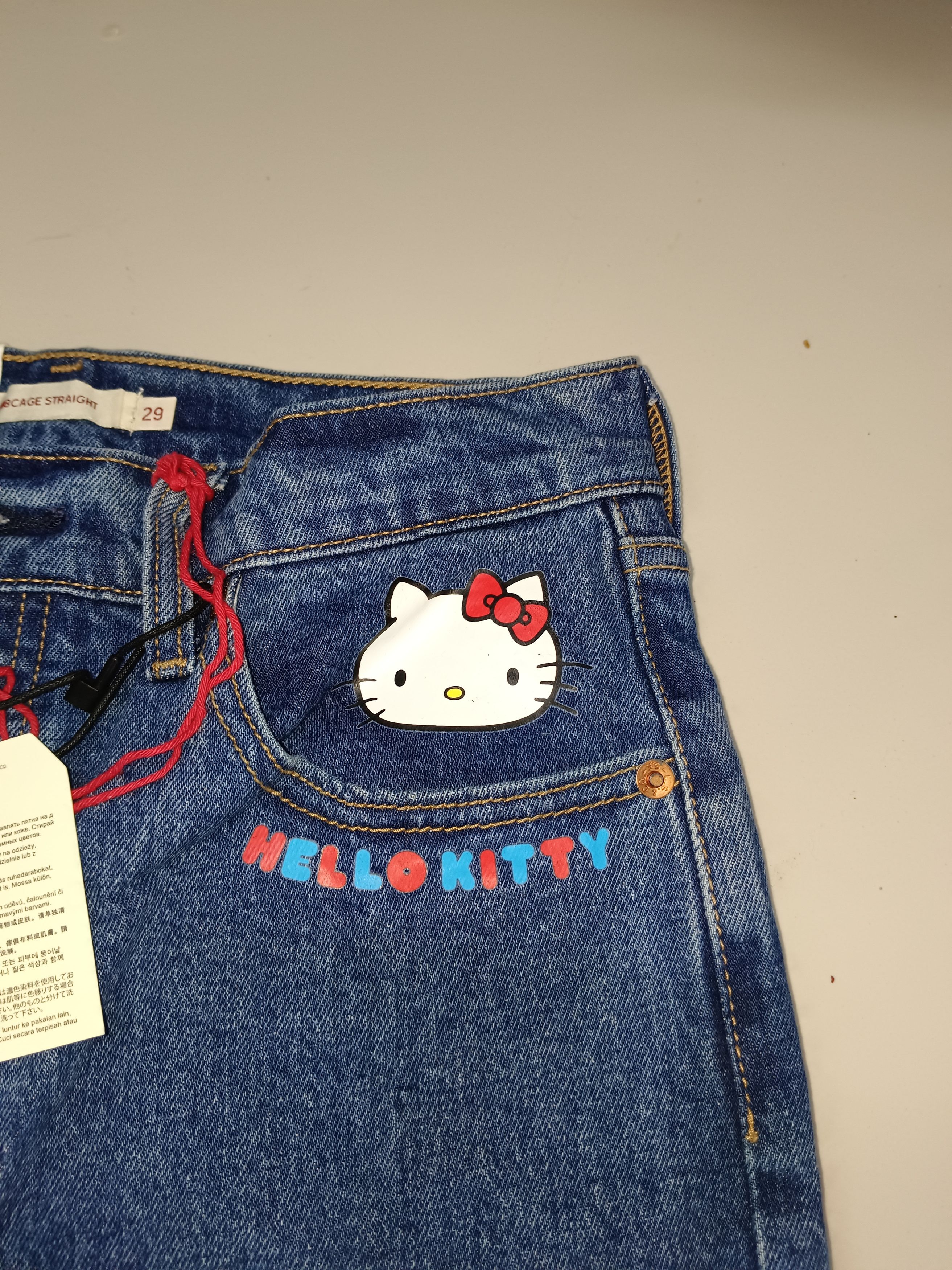 Levi's Rare Levis X Hello Kitty Jeans Size US 29 - 8 Thumbnail