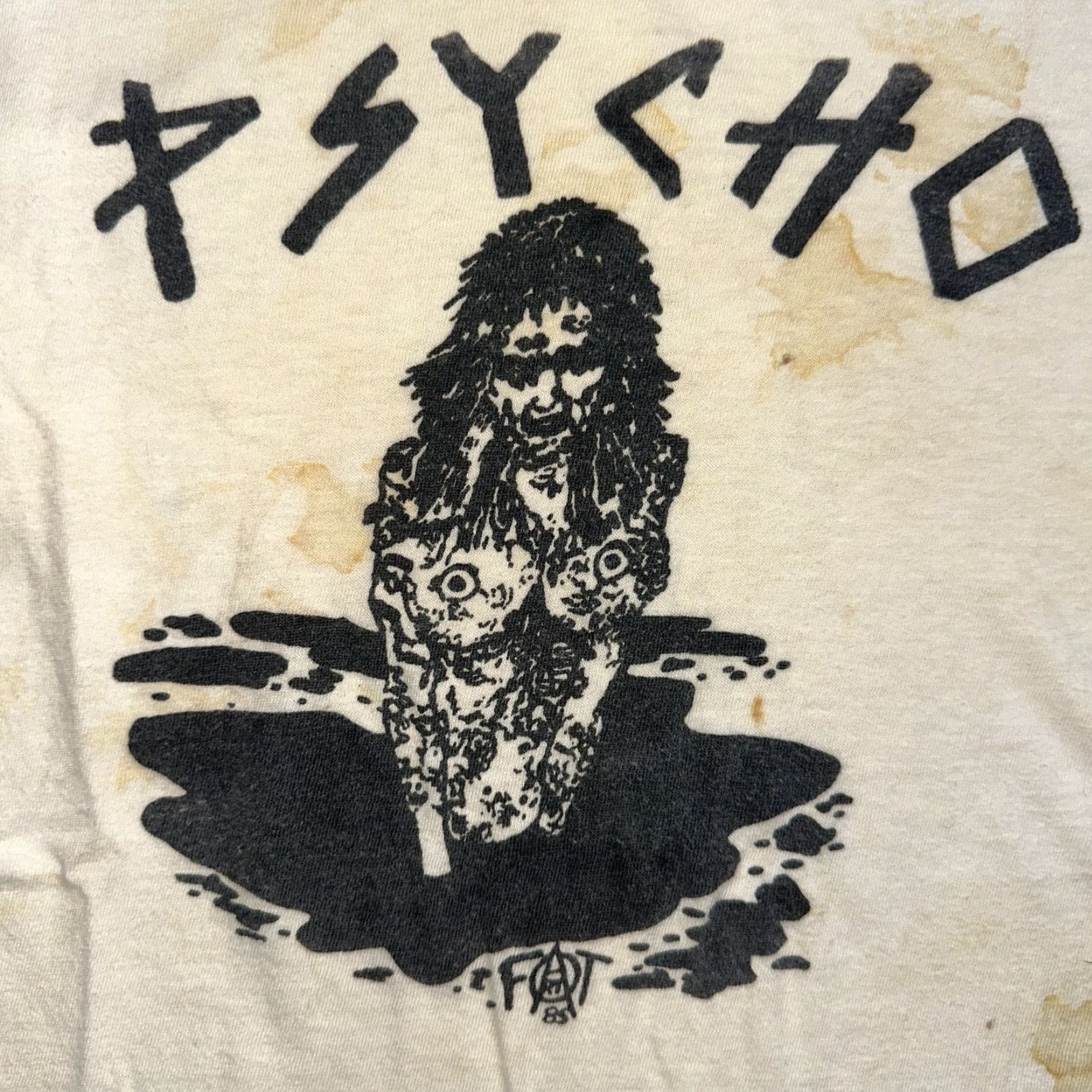 Vintage VINTAGE Psycho T Shirt Concert Boston Punk Grunge Nirvana 80s Band Rock Boro Men S White Short Sleeve Crew Neck Graphic Print Vintage 70s 80s 90s Size US S / EU 44-46 / 1 - 2 Thumbnail