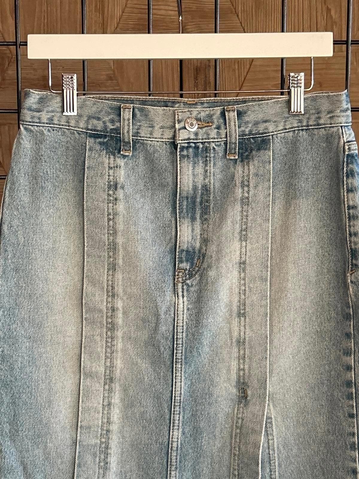 Other NWT Etica Denim Maxi Skirt Sz 27 Light Wash Side Slit Size 28" / US 6 / IT 42 - 4 Thumbnail