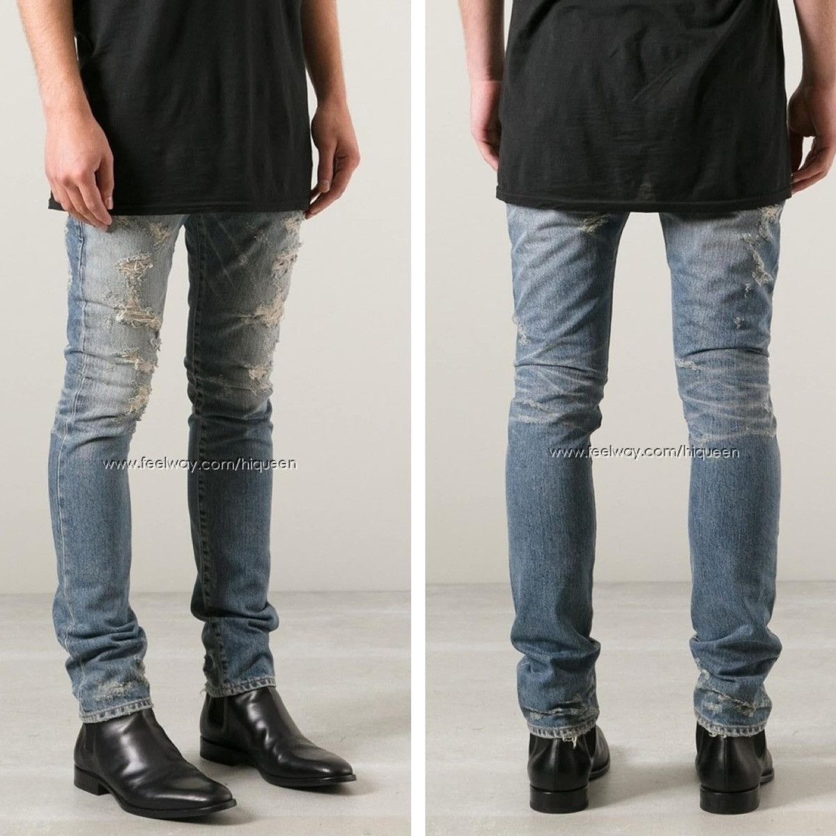 Hedi Slimane × Saint Laurent Paris 13FW D02 Little Crash Jeans sz31 & 28 Size US 31 - 12 Thumbnail