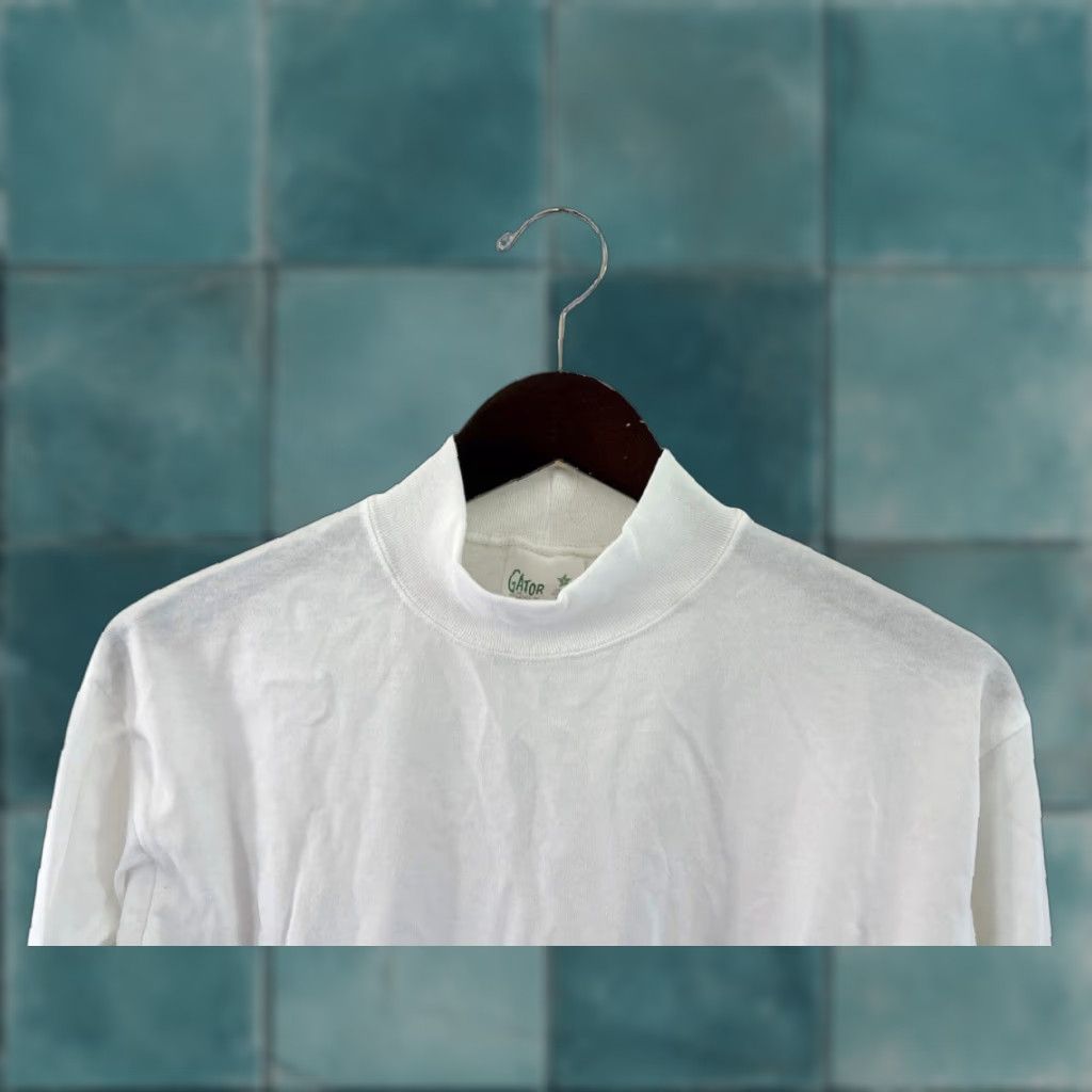 Vintage VINTAGE Gator Mock Turtleneck Shirt Mens M White NWOT Deadstock 00s Made USA USA Shirt Mens White Mock Turtleneck Size US M / EU 48-50 / 2 - 1 Thumbnail