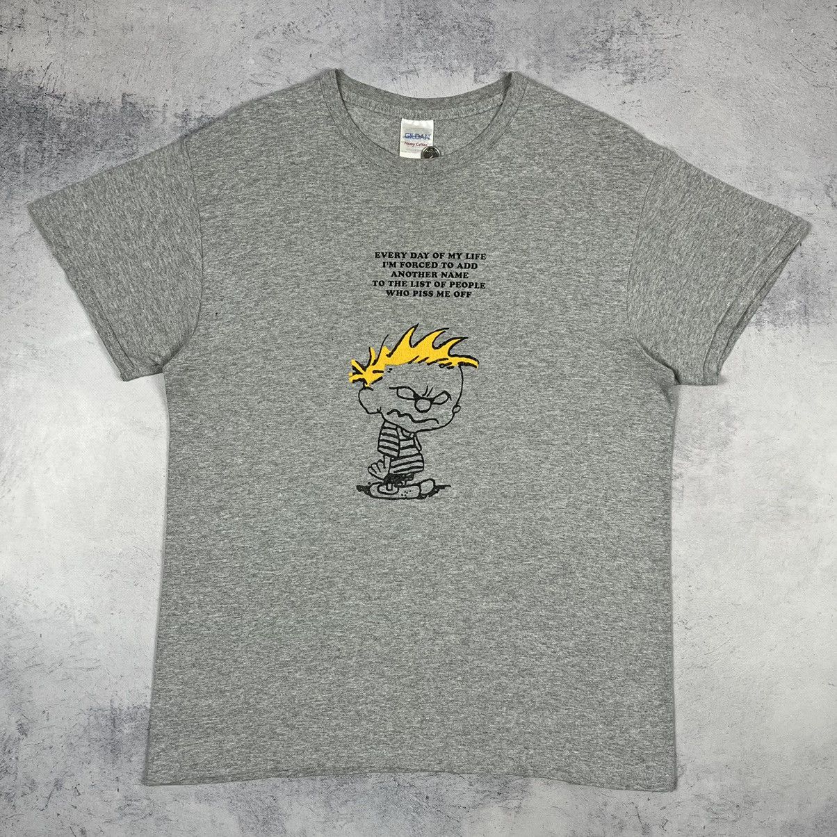 Cartoon Network Vintage Calvin and Hobbs Cartoon Humor T Shirt 90’s Size US M / EU 48-50 / 2 - 2 Thumbnail