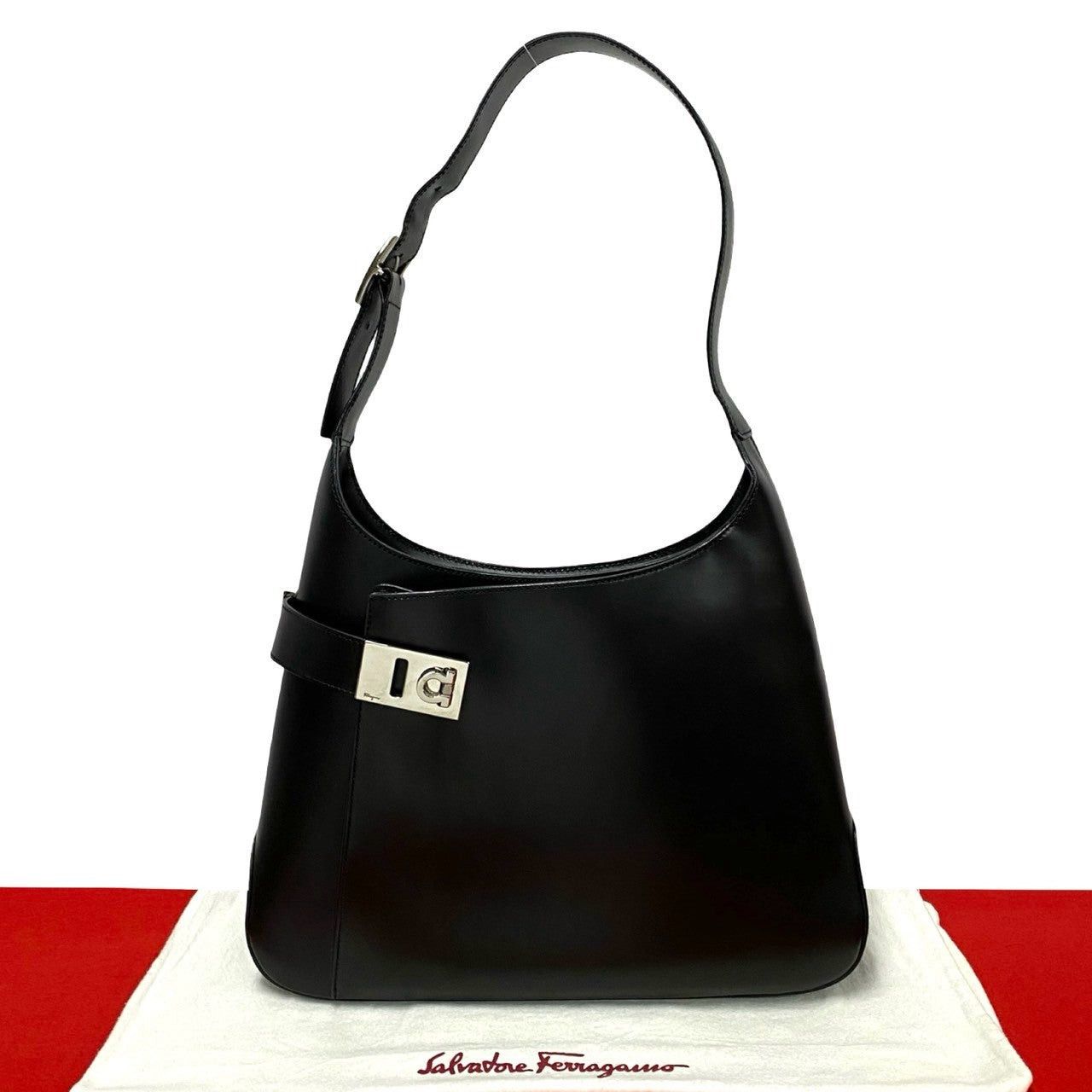 Salvatore Ferragamo Salvatore Ferragamo Shoulder Bag Black Leather Size ONE SIZE - 1 Thumbnail