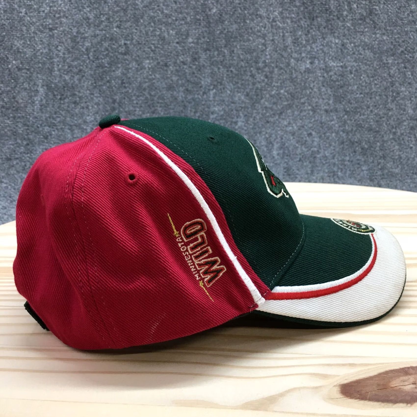 NHL Minnesota Wild NHL Baseball Cap Mens Red OS Curved Brim Embroidered Logo Size ONE SIZE - 4 Thumbnail