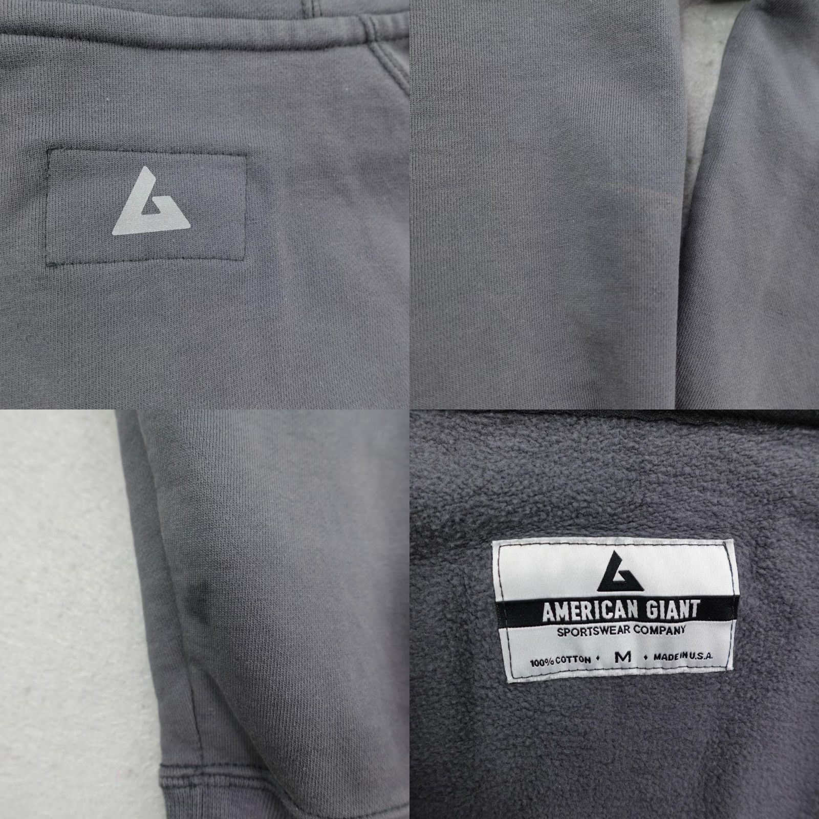 Vintage VINTAGE American Giant Hoodie Mens Medium Gray Full Zip Heavyweight Made in USA Outdoor Fleece Size US M / EU 48-50 / 2 - 8 Thumbnail