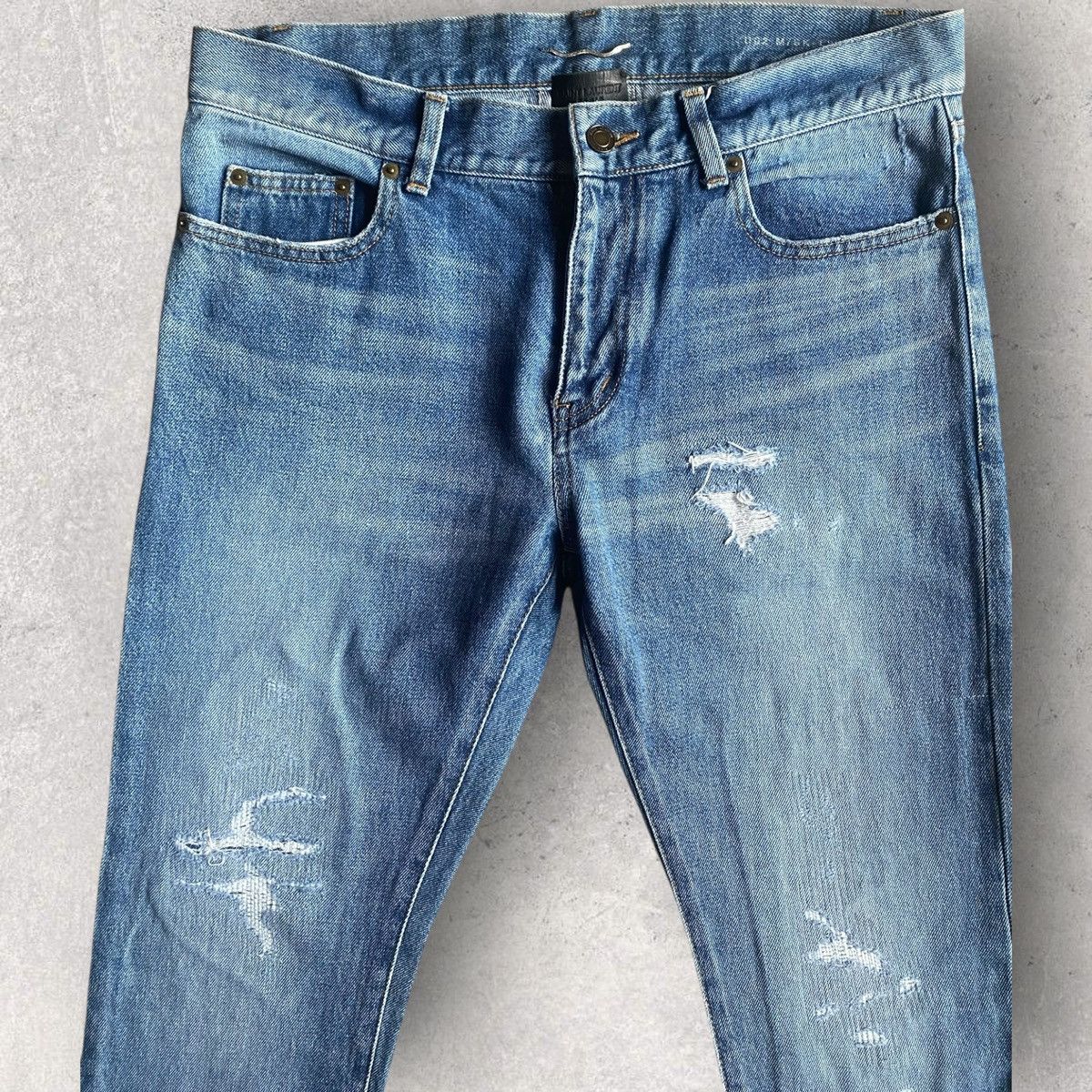 Saint Laurent Paris SS16 “Surf Sound” Ripped And Repair Denim Size US 32 / EU 48 - 3 Thumbnail