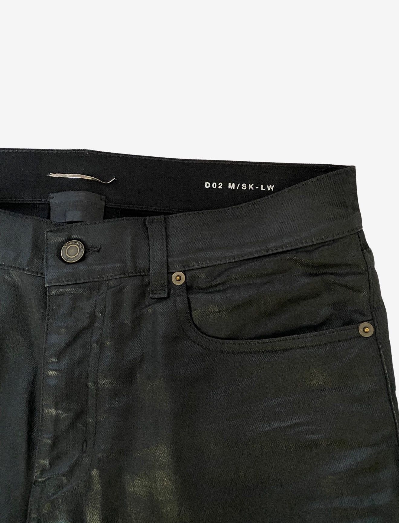 Saint Laurent Paris Saint Laurent AW15 Waxed Denim D02 Sz.31 Size US 31 - 3 Thumbnail