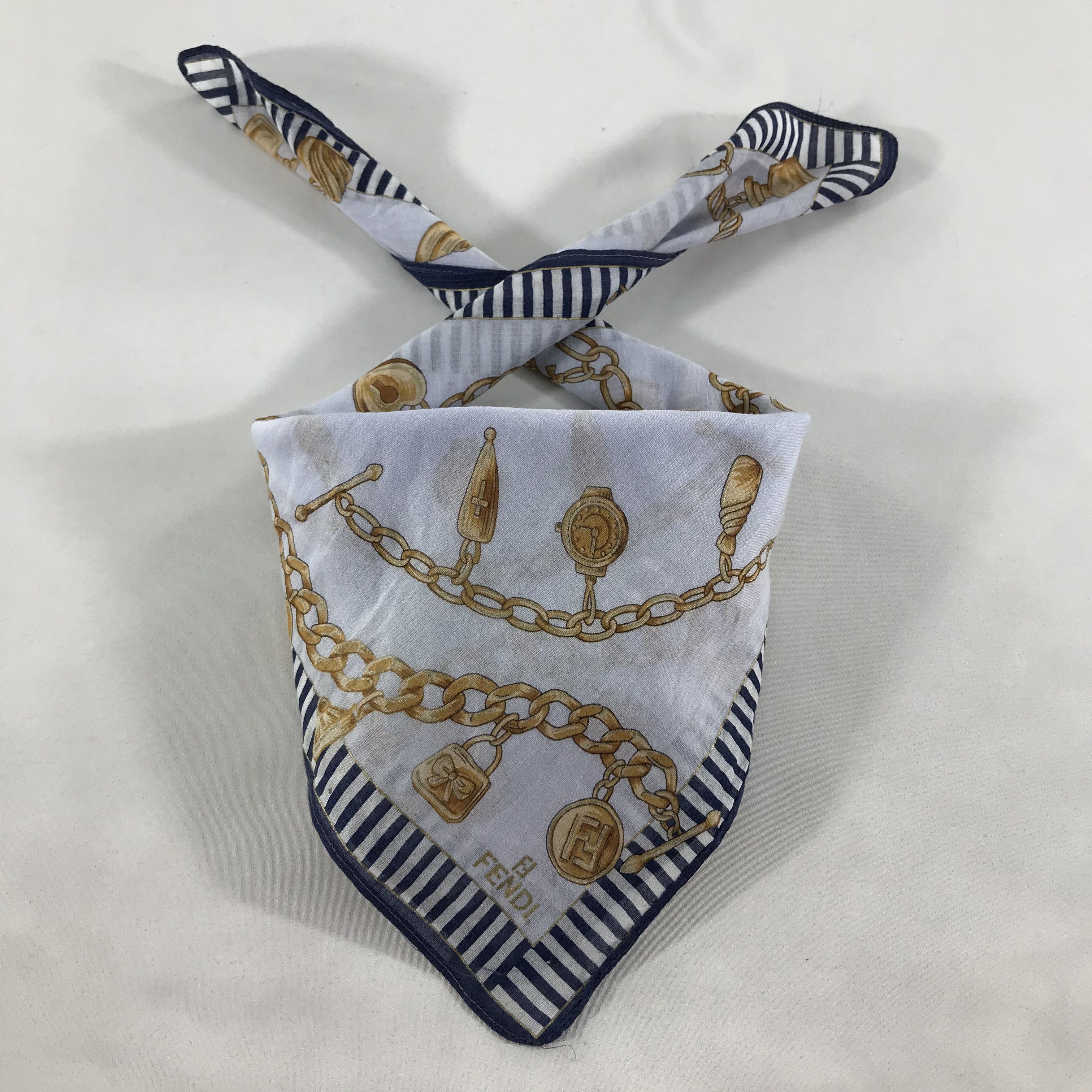Vintage Vintage Fendi Bandana / Handkerchief / Neckerchief - S1885 Size ONE SIZE - 4 Thumbnail