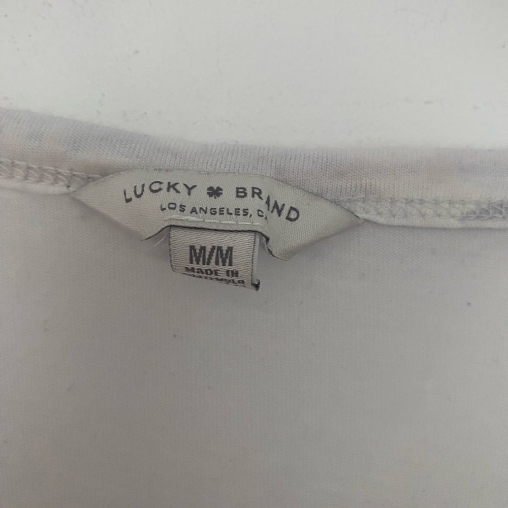 Lucky Brand Lucky Brand Women’s Sheer Burnout Oversized T-Shirt White Gr Size M / US 6-8 / IT 42-44 - 5 Thumbnail