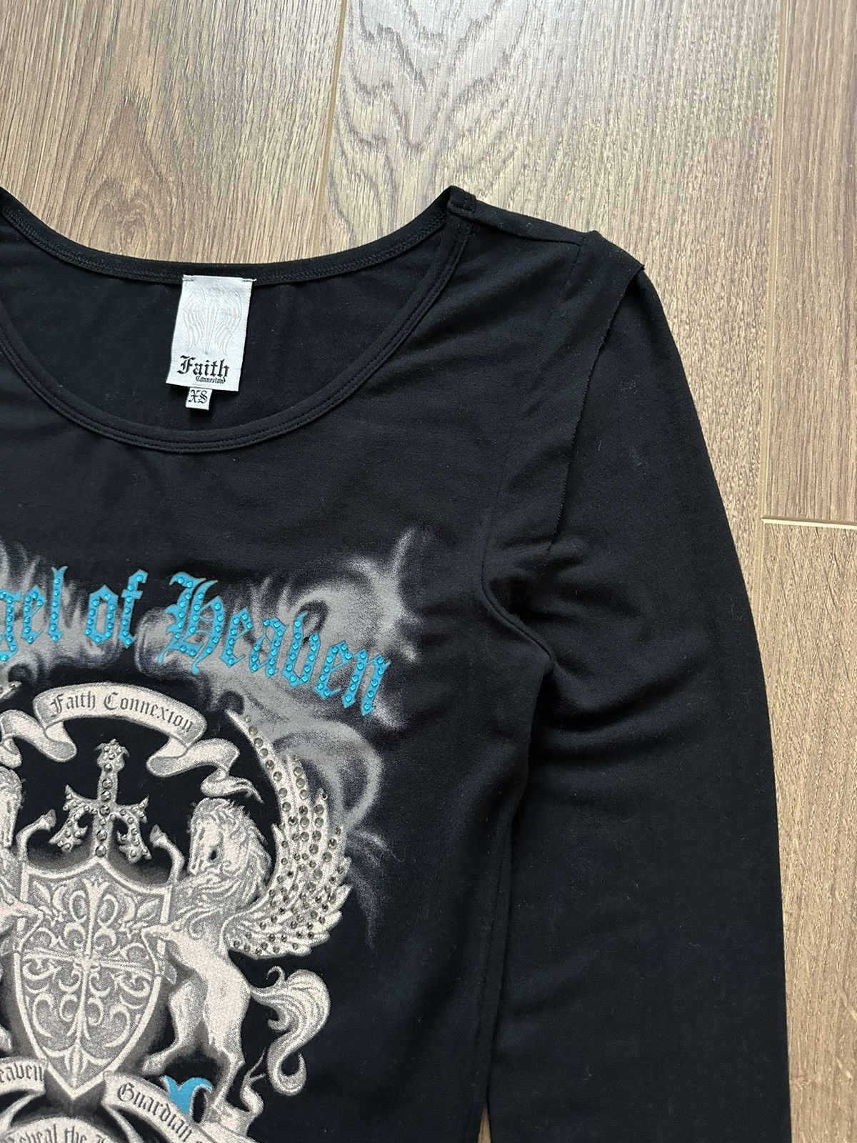 Faith Connexion × Vintage Faith Connexion Black Logo Long Sleeve Women’s Sweater Size S / US 4 / IT 40 - 4 Thumbnail