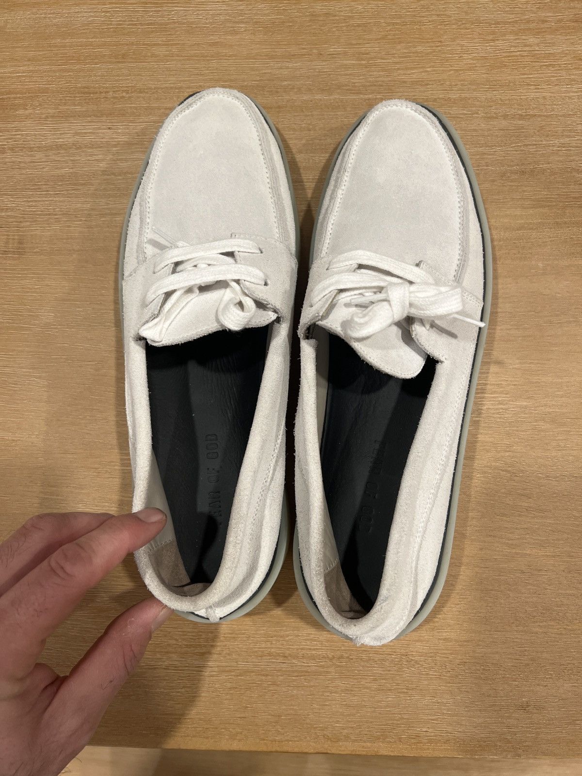 Fear of God Fear if God White Suede Boat Shoe Size 42 Size US 9.5 / EU 42-43 - 4 Thumbnail