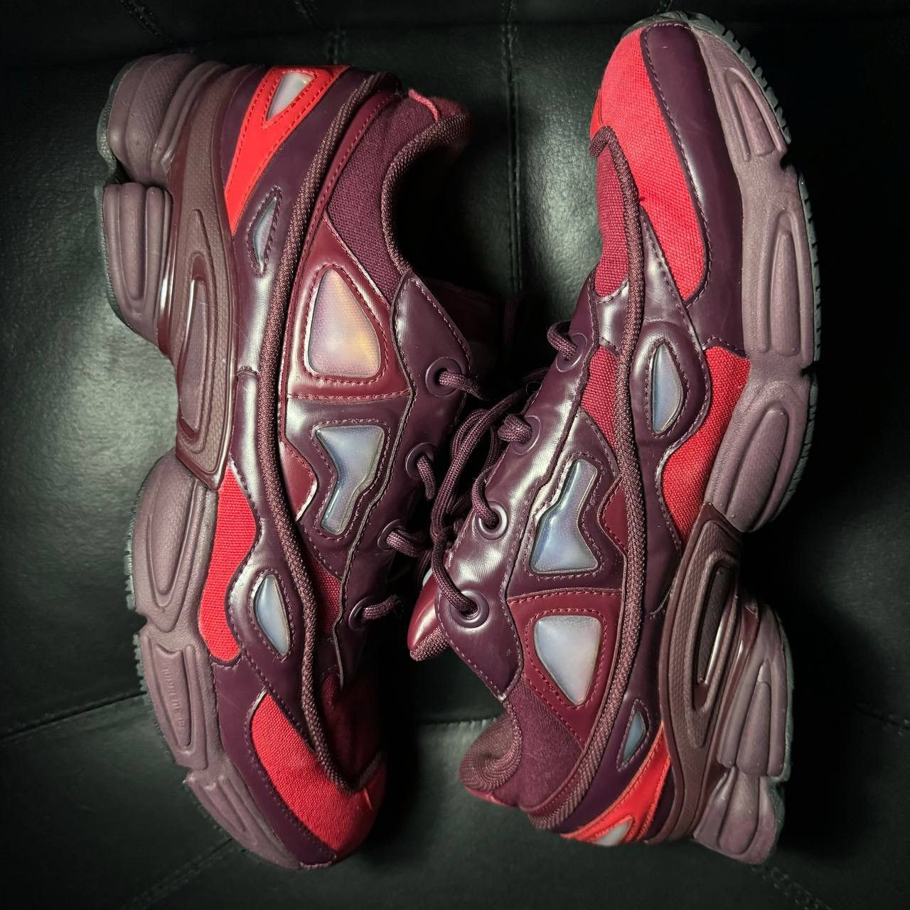 Adidas × Raf Simons 12,5us Adidas Raf Simons Ozweego Burgundy Size US 12.5 / EU 45-46 - 4 Thumbnail