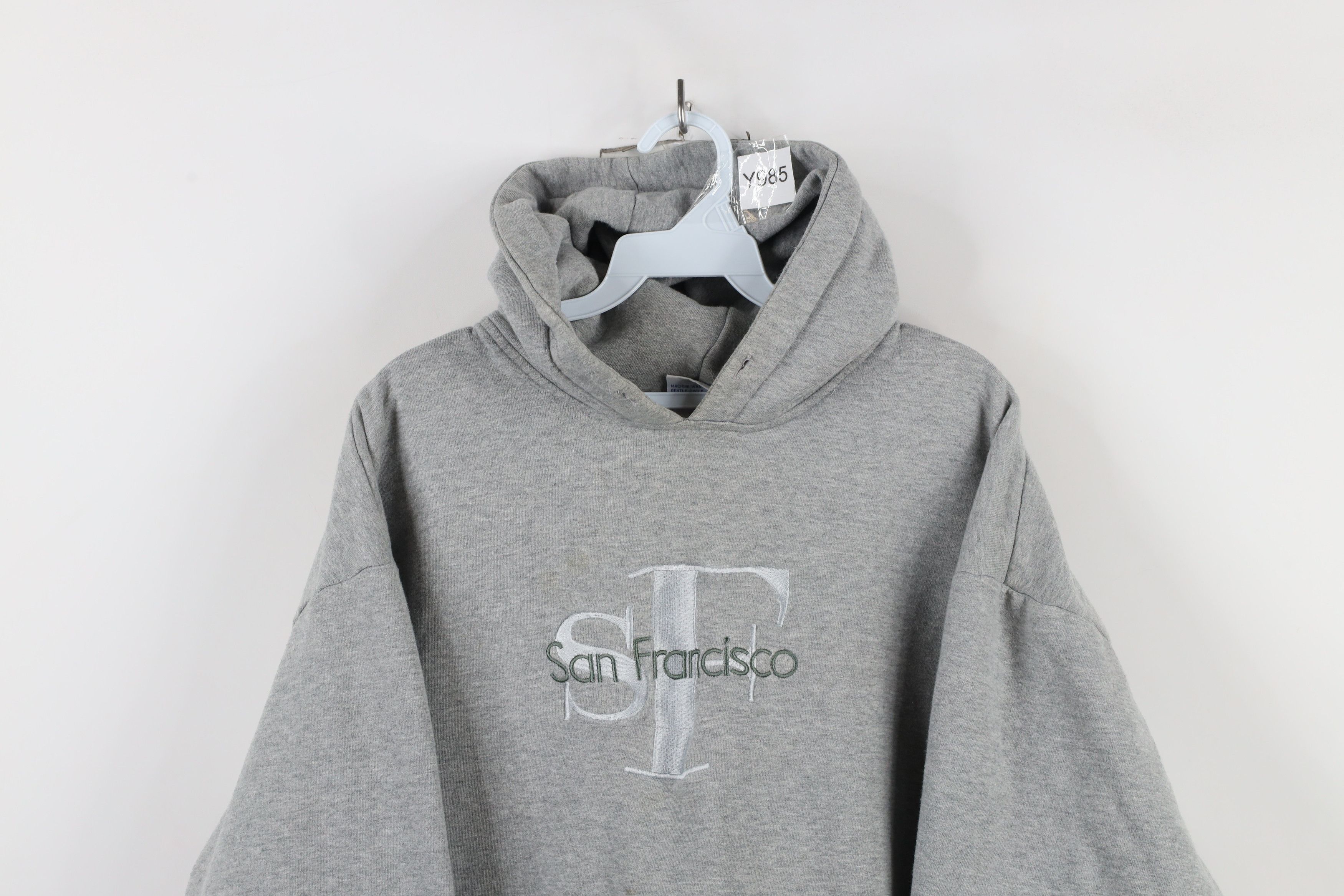Vintage Vintage 90s Streetwear San Francisco California Hoodie Gray Size XL / US 12-14 / IT 48-50 - 2 Thumbnail