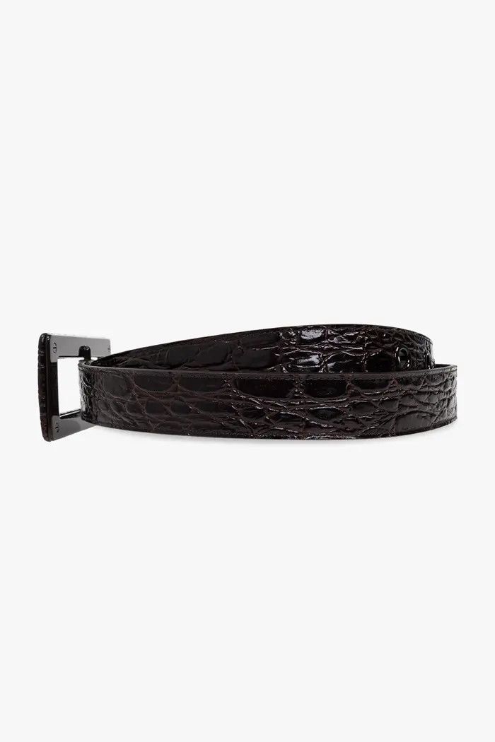 Saint Laurent Paris o1bcso1str1224 Size: 70 /Rectangular Buckle Belt in Black Size ONE SIZE - 3 Thumbnail
