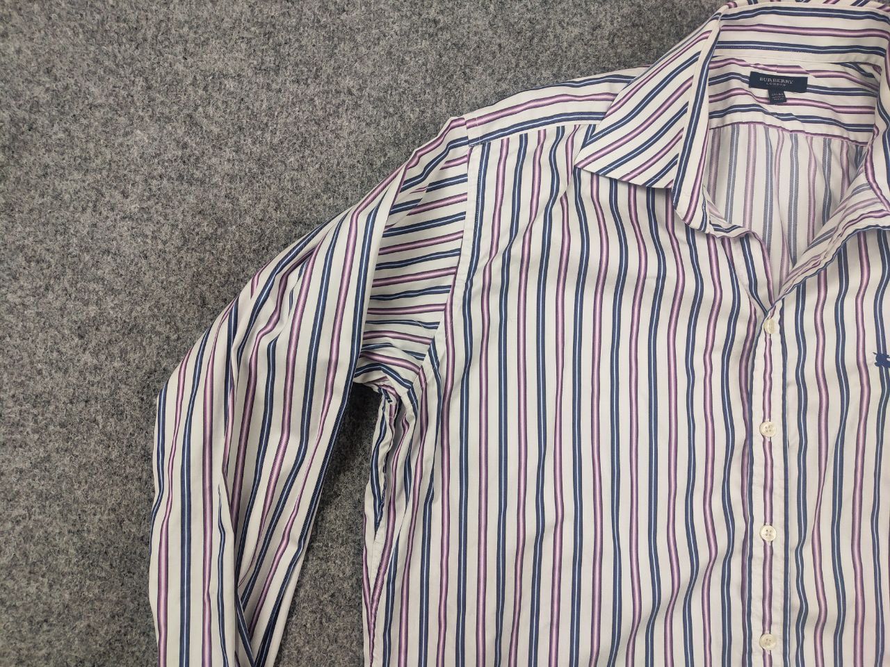 Burberry Vintage Burberry London loose shirt thin stripes cufflinks Size US XL / EU 56 / 4 - 7 Thumbnail