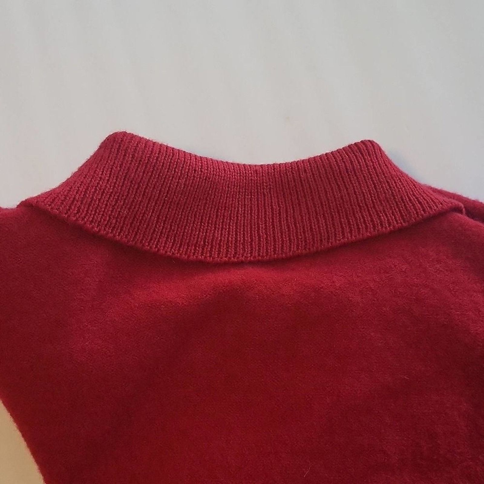 The Unbranded Brand Moonlight Bay Red Wool Jacket M Hand Embroidered Beaded Size M / US 6-8 / IT 42-44 - 12 Thumbnail