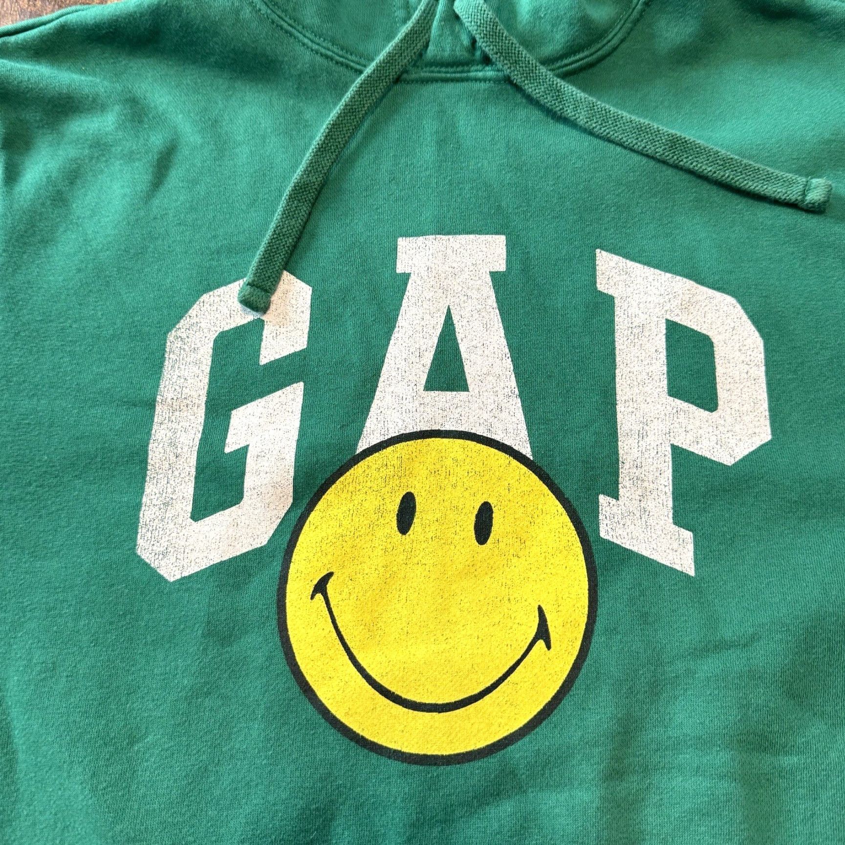 Gap GAP Smiley Hoodie Men’s Size Medium Green Yellow Pullover Hooded Logo Pocket Series Holiday Green Mens Regular Size Medium Hoodie Size US M / EU 48-50 / 2 - 4 Thumbnail