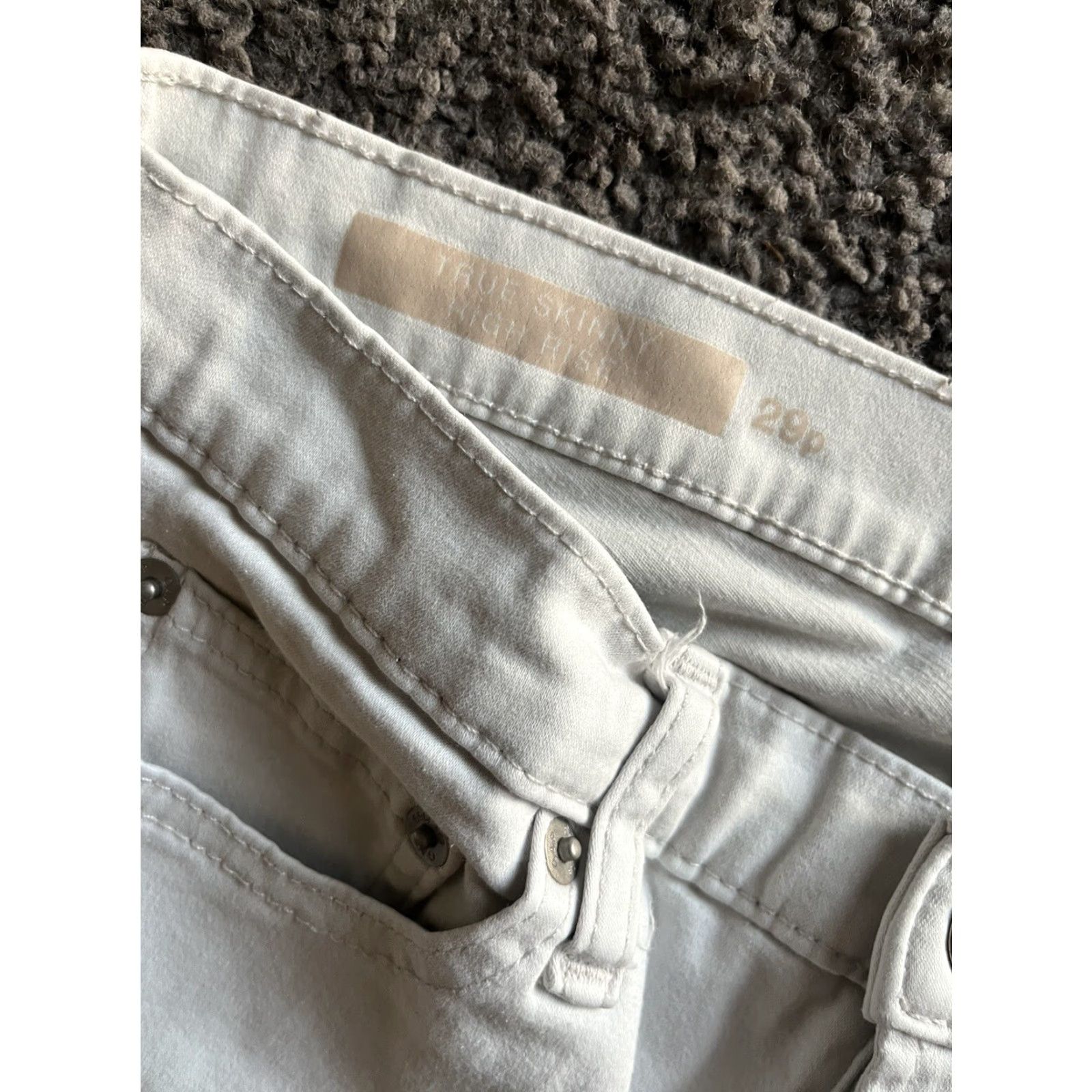 Gap GAP Jeans Women 29P White Skinny High Rise Petite 27" Inseam GAP 1989 Women Size 29" - 5 Thumbnail