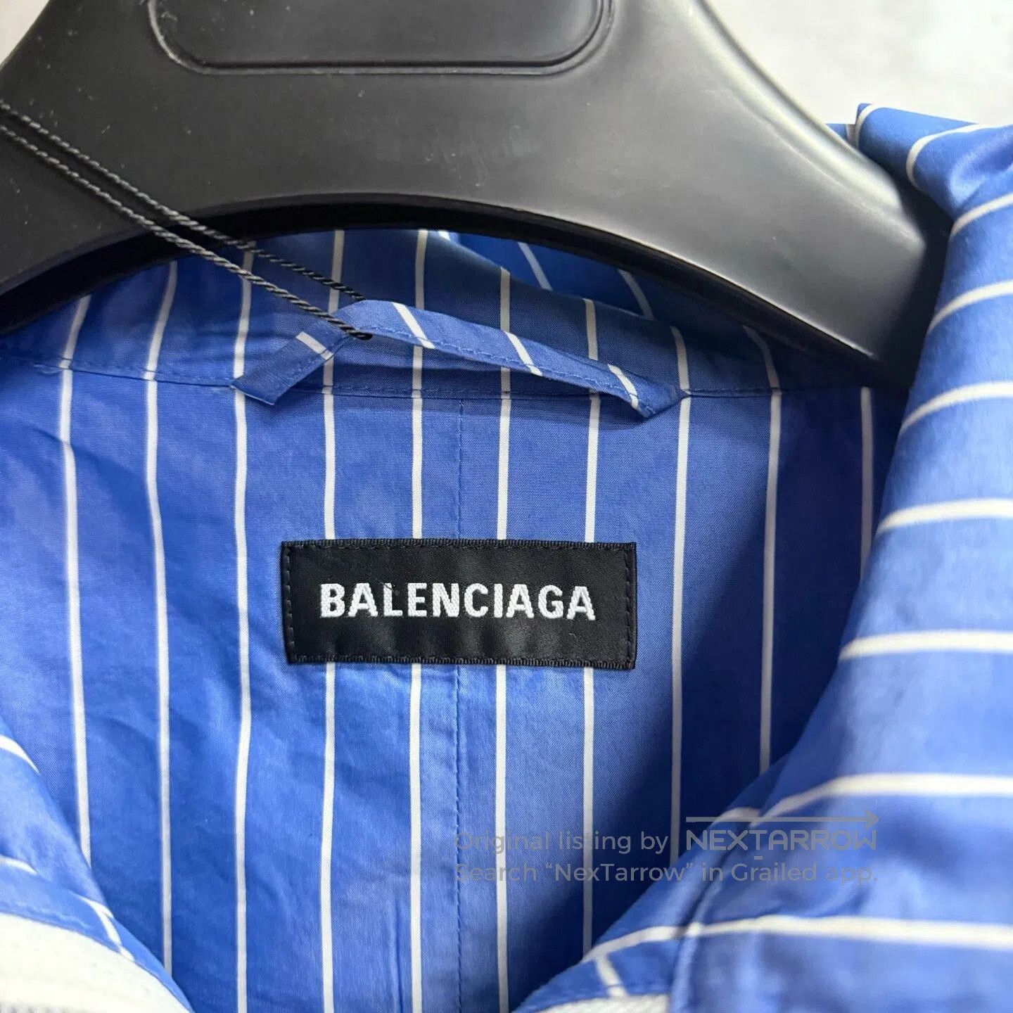 Balenciaga Balenciaga Blue Striped Logo Zip Jacket. Size US S / EU 44-46 / 1 - 3 Thumbnail