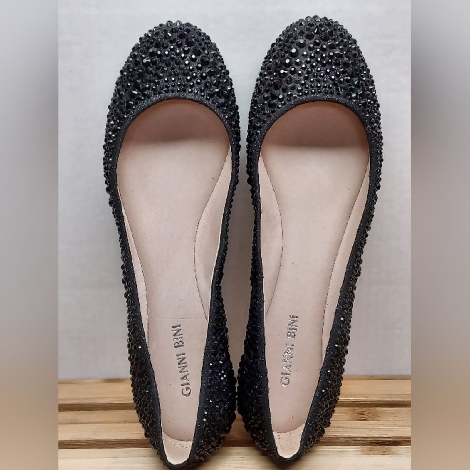 Other Gianni Bini Womens Black Rhinestone Slip On Shoes Size 9.5 Size US 9.5 / IT 39.5 - 9 Thumbnail