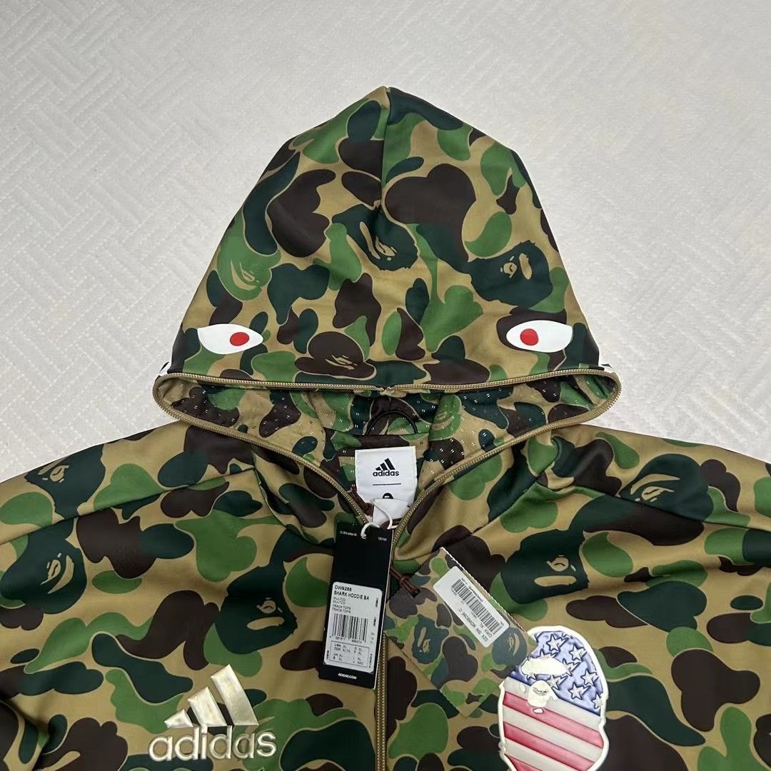 Adidas × Bape BAPE x ADIDAS SB SHARK FULL ZIP HOODIE Size US XL / EU 56 / 4 - 2 Thumbnail