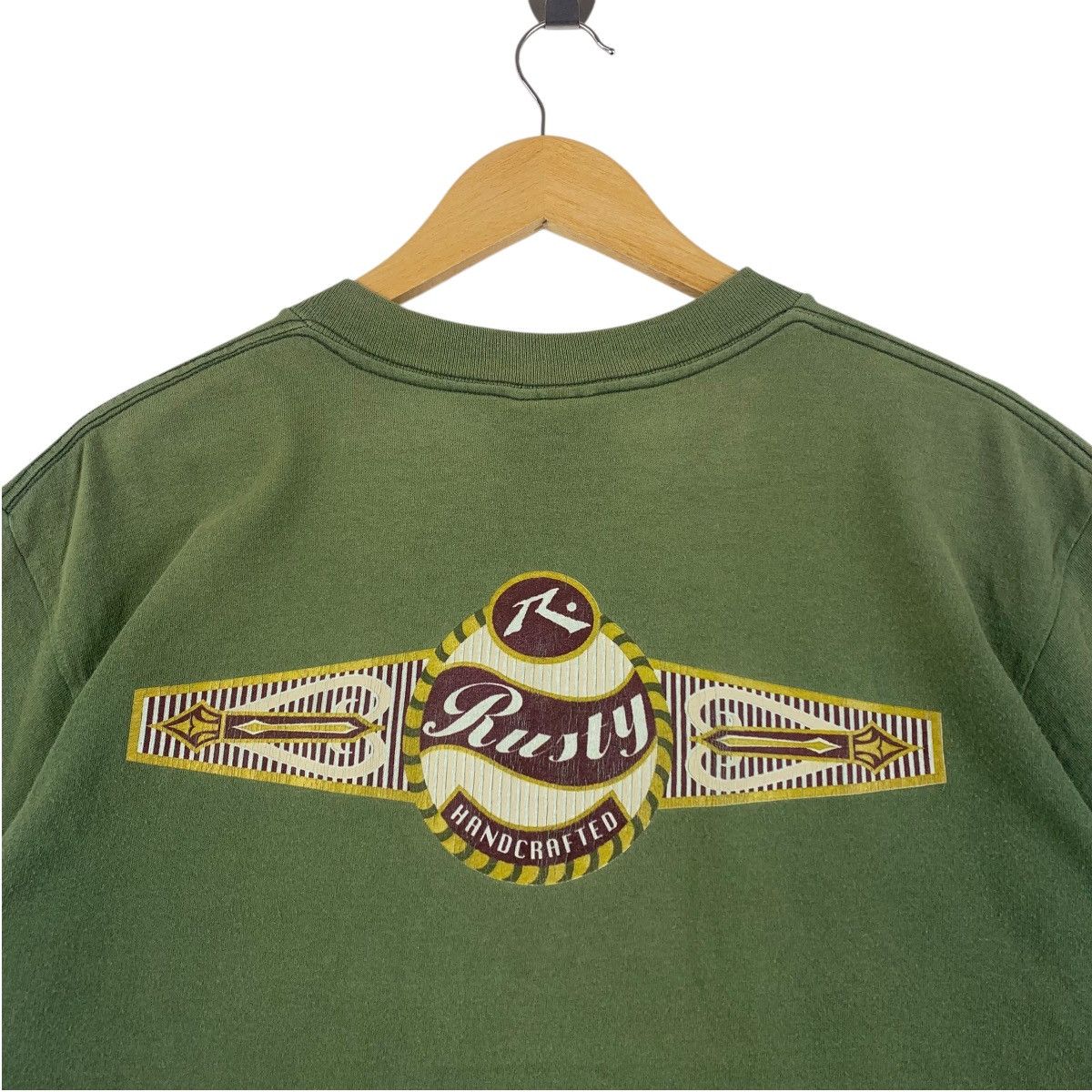 Rusty × Vintage Vintage 90s RUSTY surfing big logo printed surf tee Size US M / EU 48-50 / 2 - 10 Thumbnail