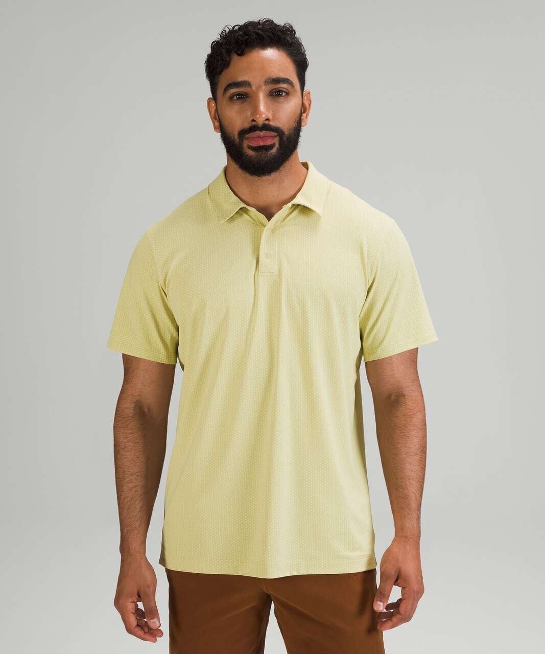 Lululemon Lululemon Snap Front Polo Green Systematic White Opal Dew Size US M / EU 48-50 / 2 - 1 Thumbnail