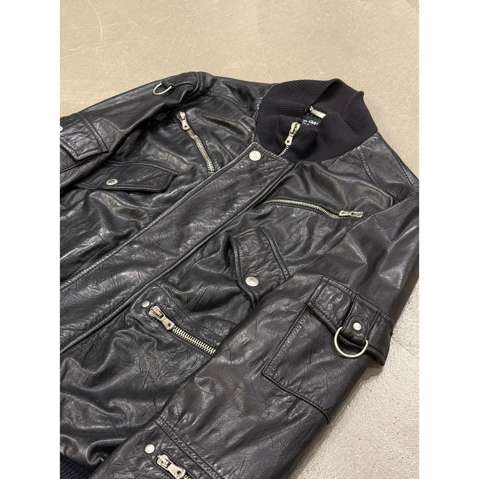 Dolce & Gabbana S/S2004 Dolce & Gabbana multi-zipper runway leather jacket Size L / US 10 / IT 46 - 5 Thumbnail